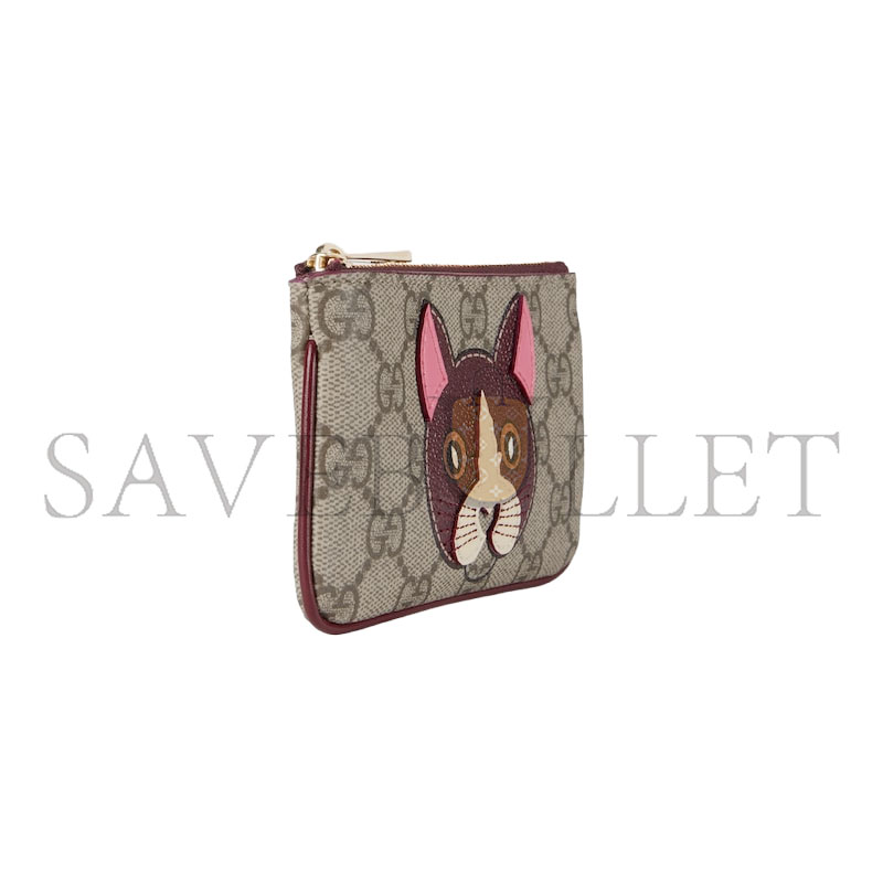 GUCCI GG SUPREME PANDA KEY POUCH 818768 (12*8*1.5cm)
