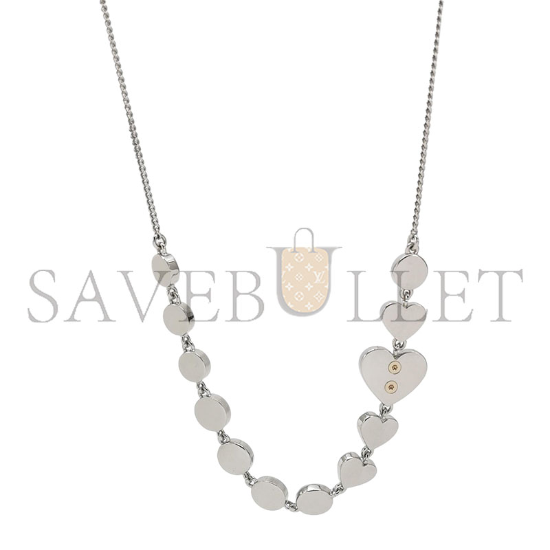 CHANEL SILVER IMITATION CRYSTAL DOUBLE