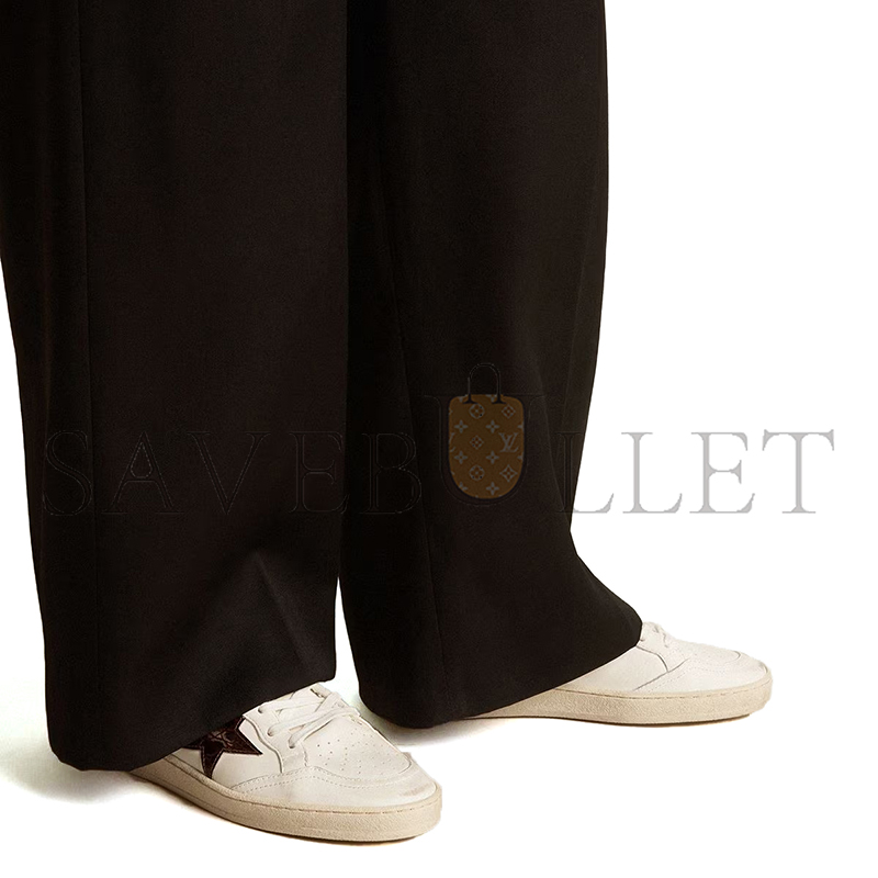 GOLDEN GOOSE BALL STAR WITH BURGUNDY CROC-PRINT LEATHER STAR AND GOLD HEEL TAB GWF00117