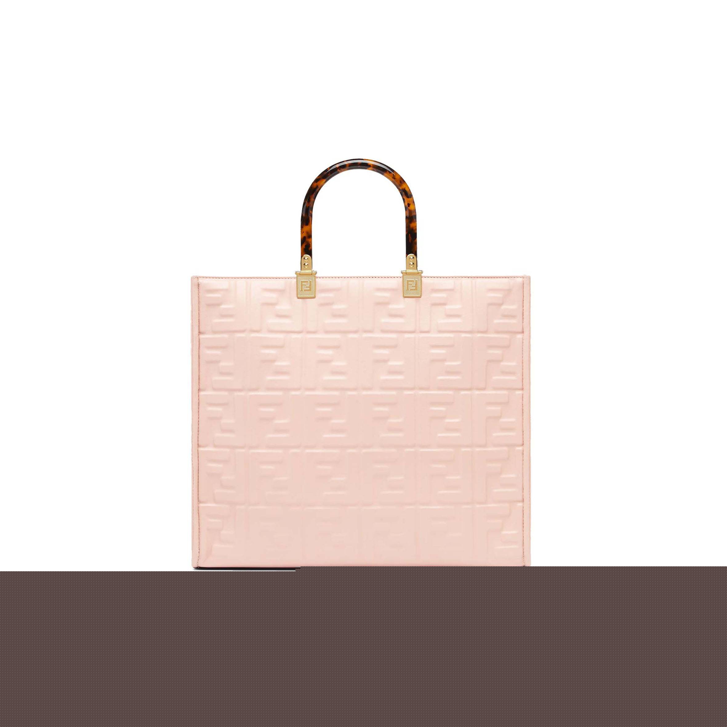 FENDI SUNSHINE MEDIUM - PINK LEATHER SHOPPER 8BH386AMCVF0J2F (35*31*17cm)