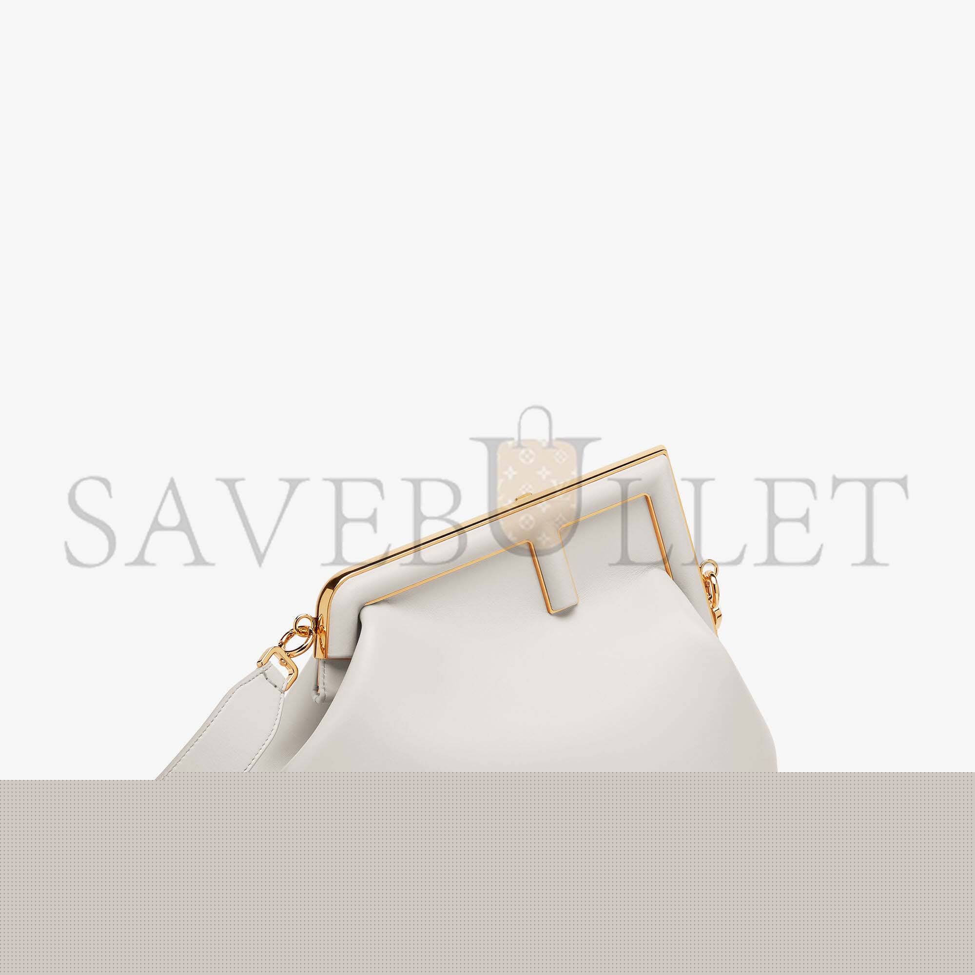 FENDI FIRST MEDIUM - LIGHT GRAY LEATHER BAG 8BP127ABVEF1C76 (32.5*23.5*15cm)