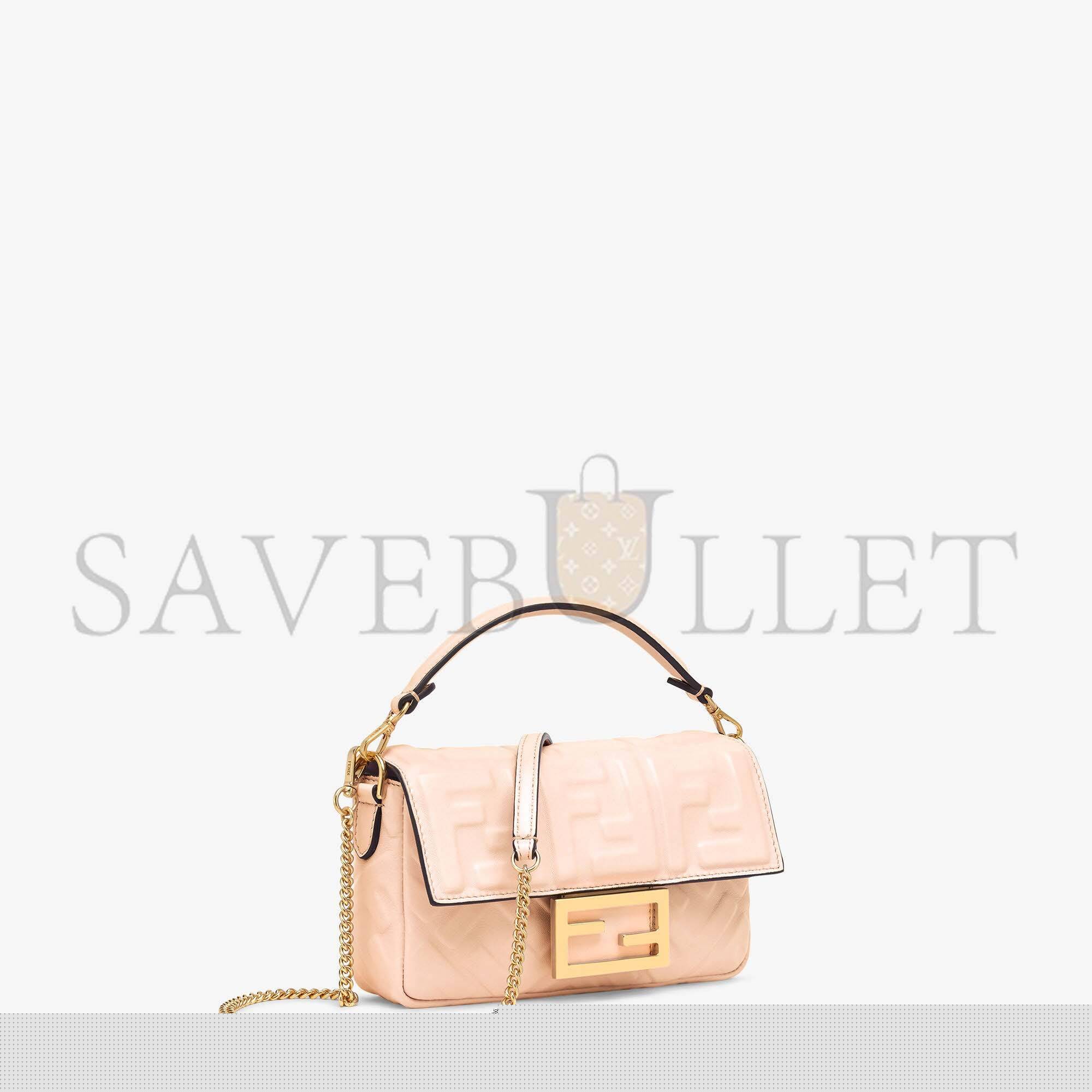 FENDI BAGUETTE MINI - PALE PINK NAPPA LEATHER BAG 8BS017A72VF171M (19*11.5*4cm)