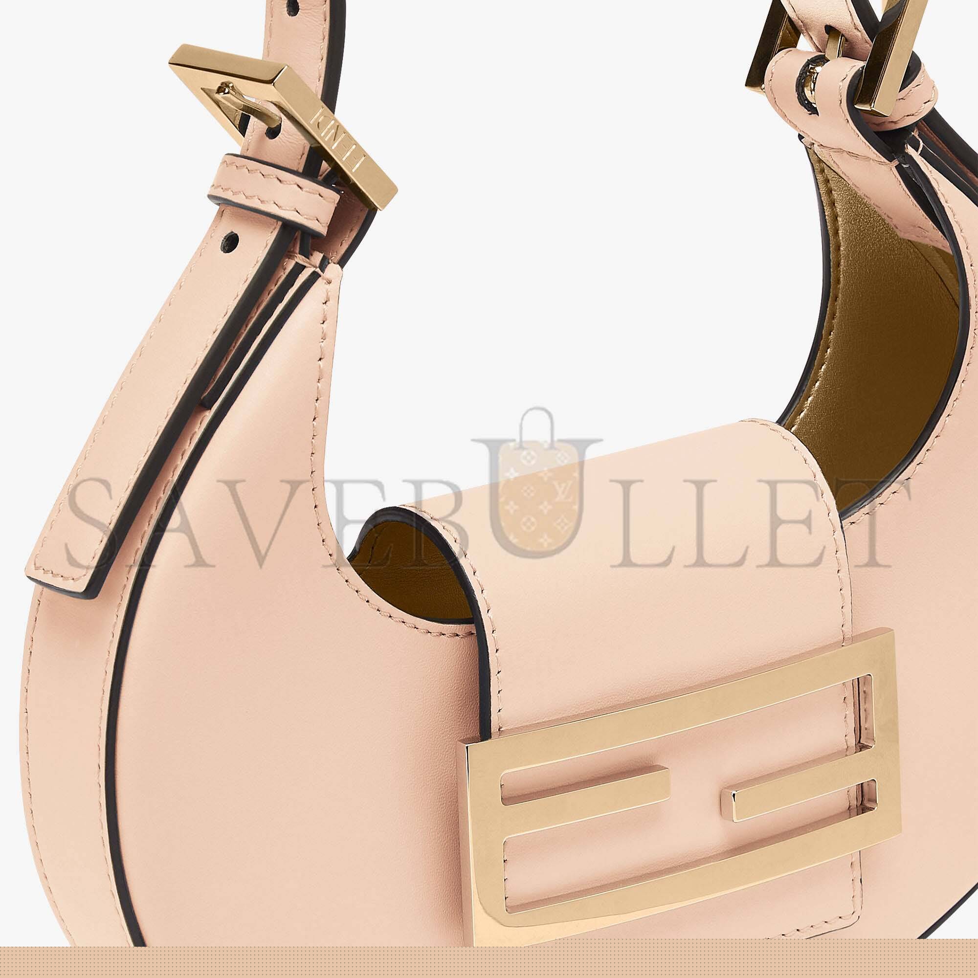 FENDI COOKIE - PALE PINK LEATHER MINI BAG 8BS065AAIWF14N1 (22*17.5*4.5cm)