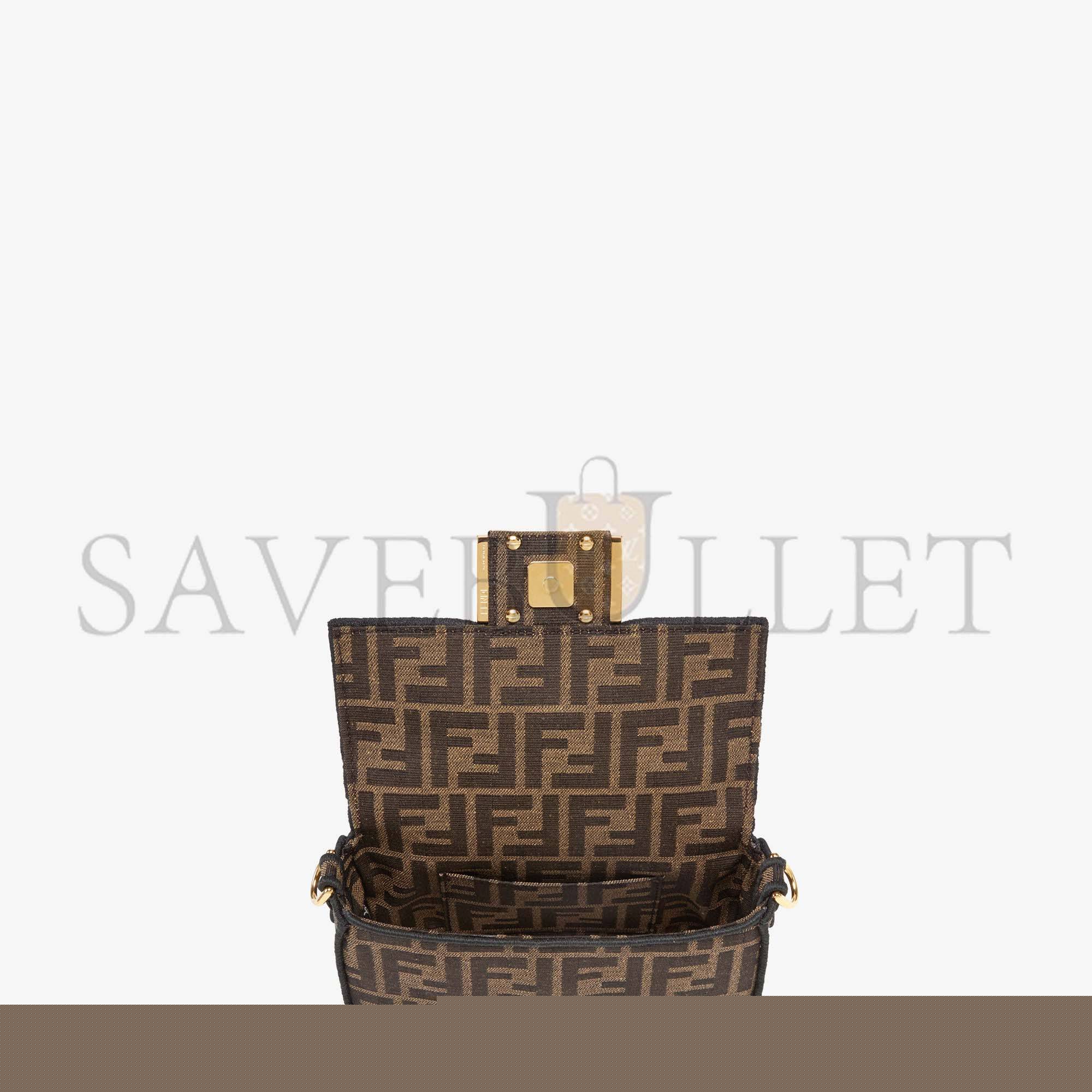 FENDI BAGUETTE MINI - JACQUARD FF FABRIC BAG 8BS017A6V5F17U4 (19*11.5*4cm)
