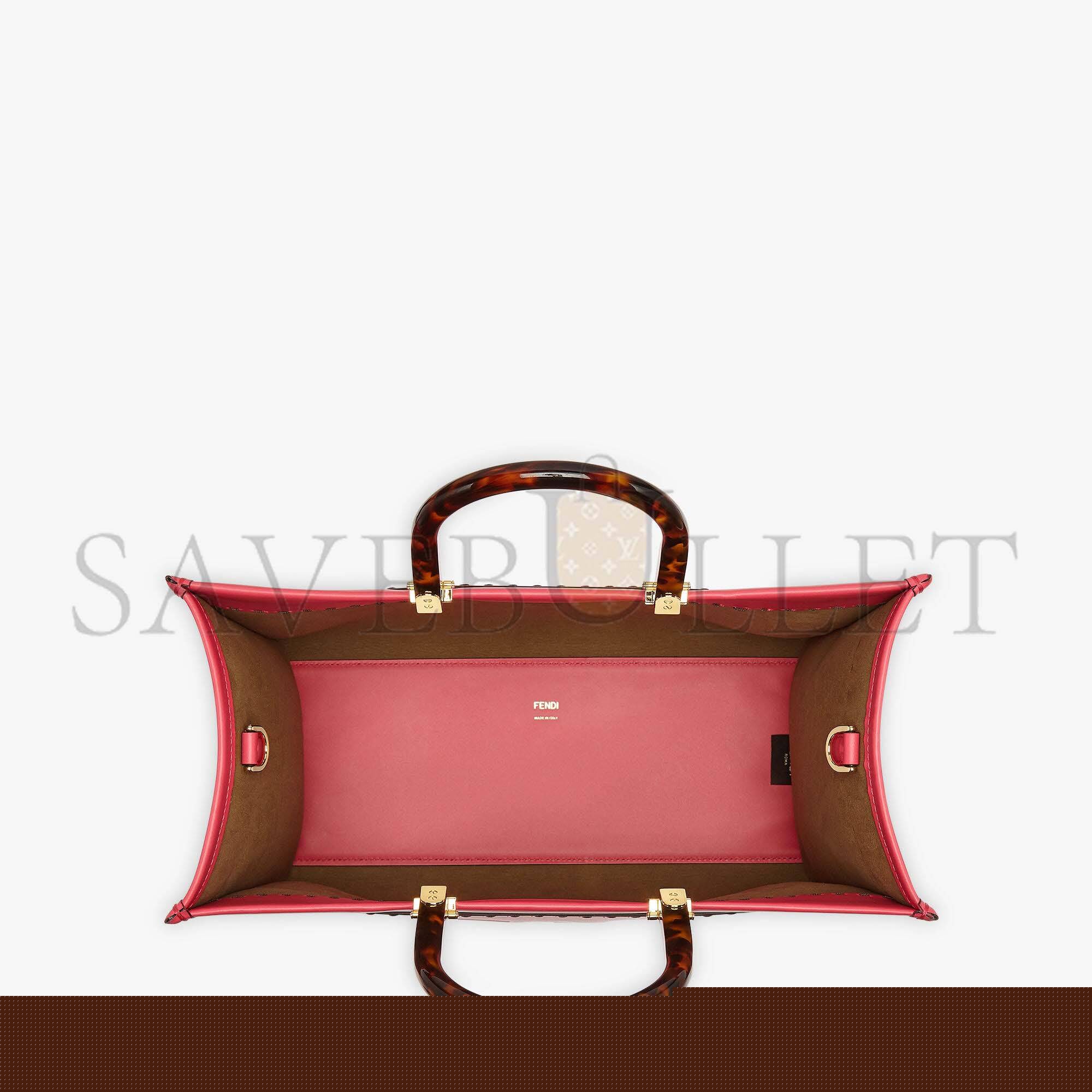 FENDI SUNSHINE MEDIUM - FUCHSIA LEATHER SHOPPER 8BH386ABVLF1HB7 (35*31*17cm)