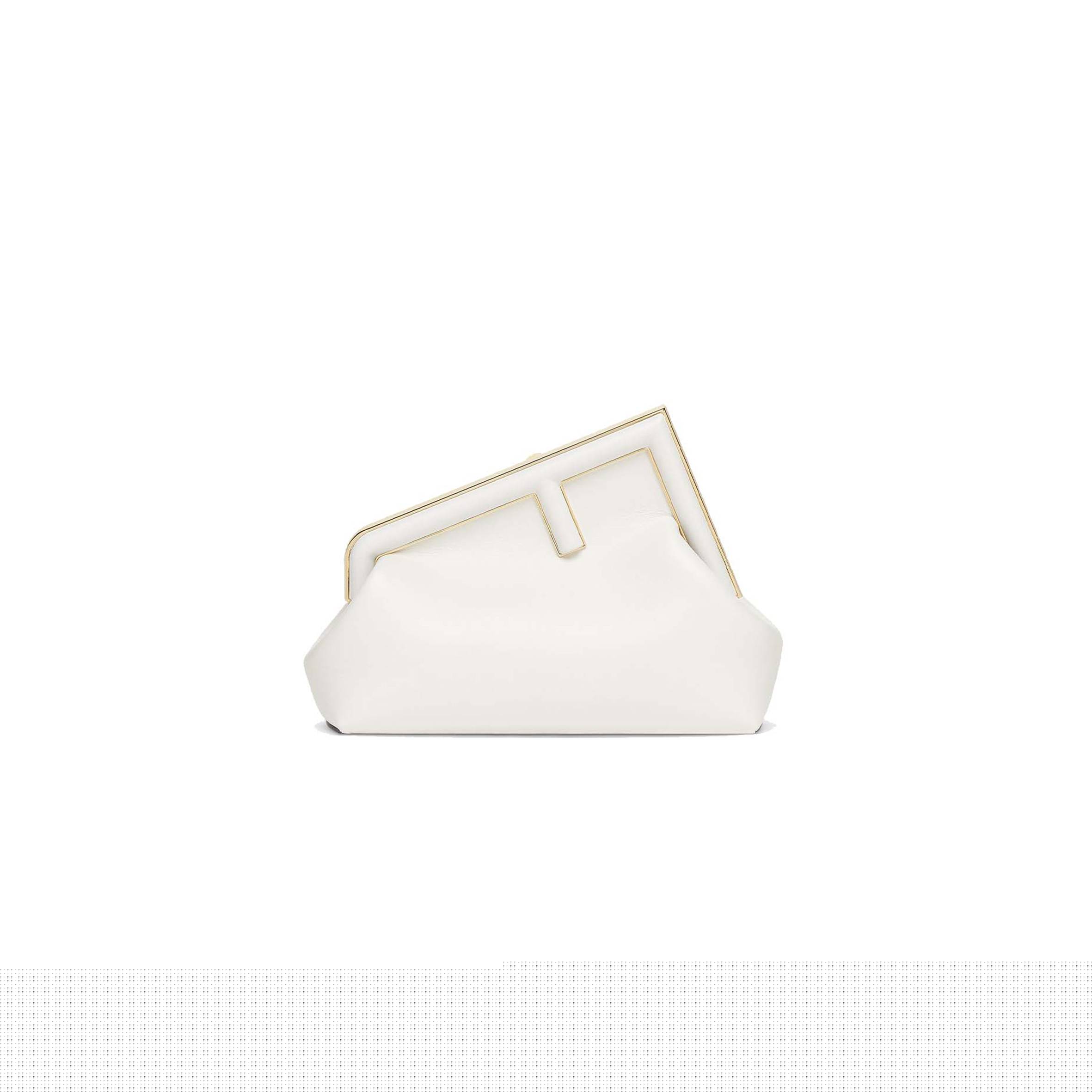FENDI FIRST MIDI - WHITE LEATHER BAG 8BP137ABVEF0QVL (32.5*23.5*15cm)