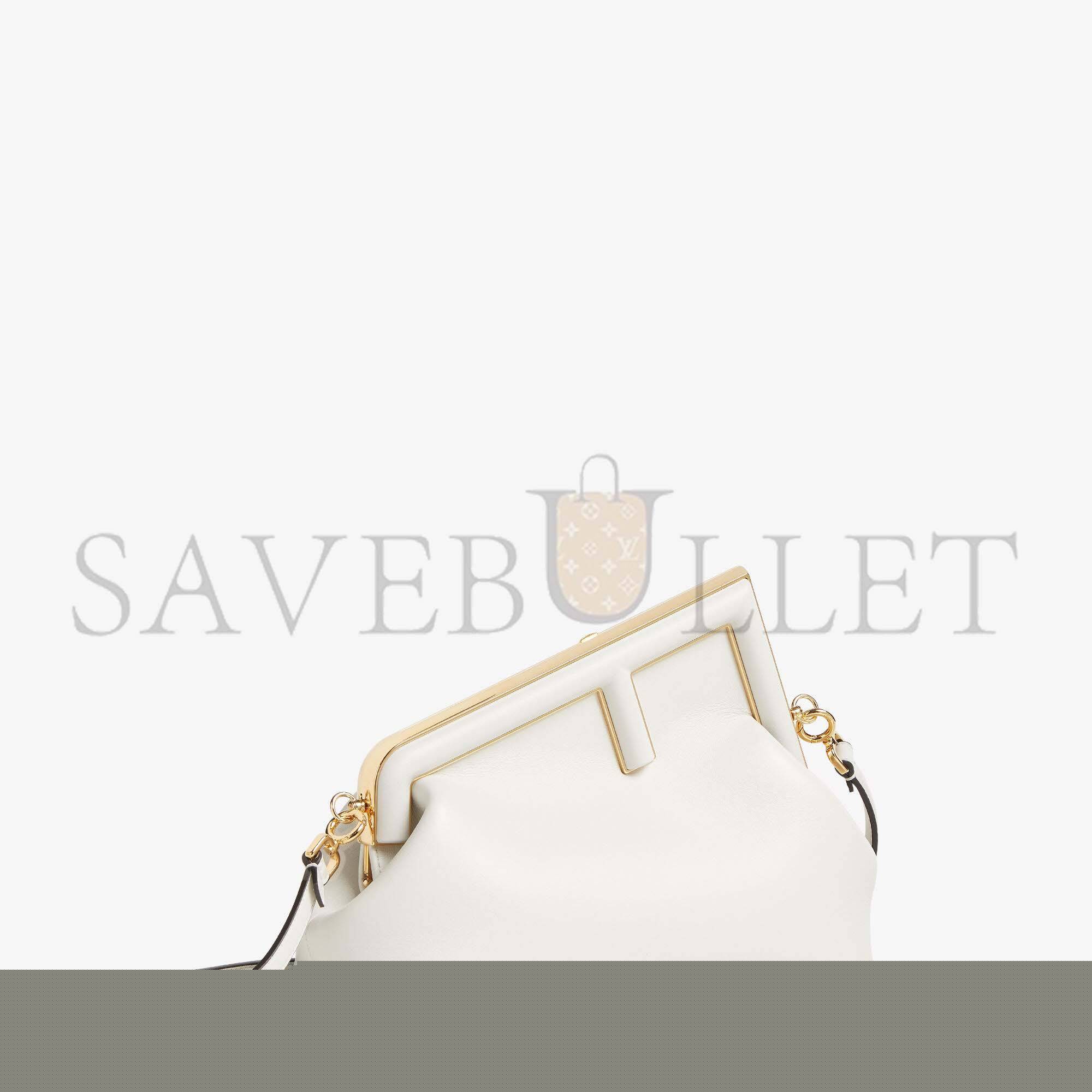 FENDI FIRST MIDI - WHITE LEATHER BAG 8BP137ABVEF0QVL (32.5*23.5*15cm)