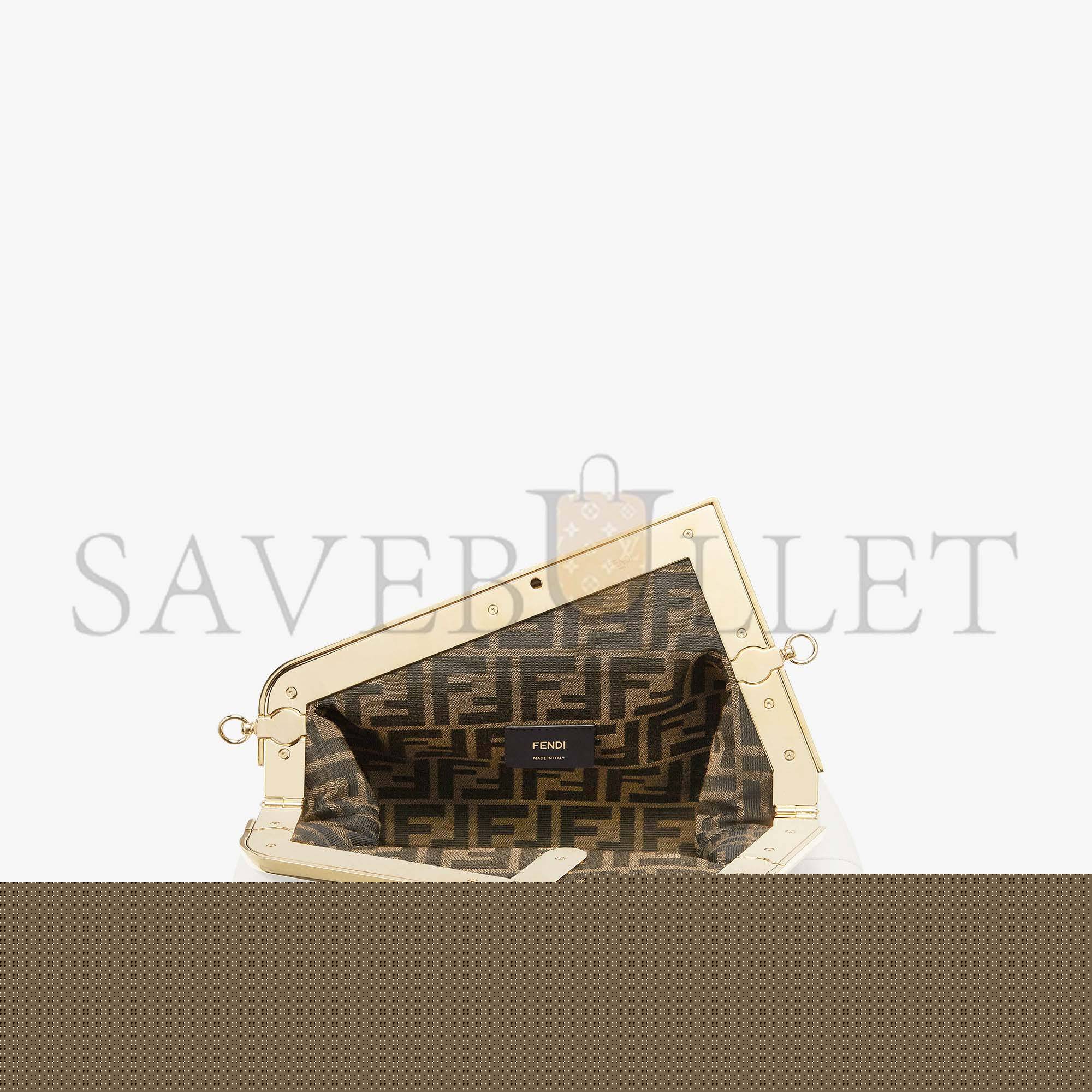 FENDI FIRST MIDI - WHITE LEATHER BAG 8BP137ABVEF0QVL (32.5*23.5*15cm)