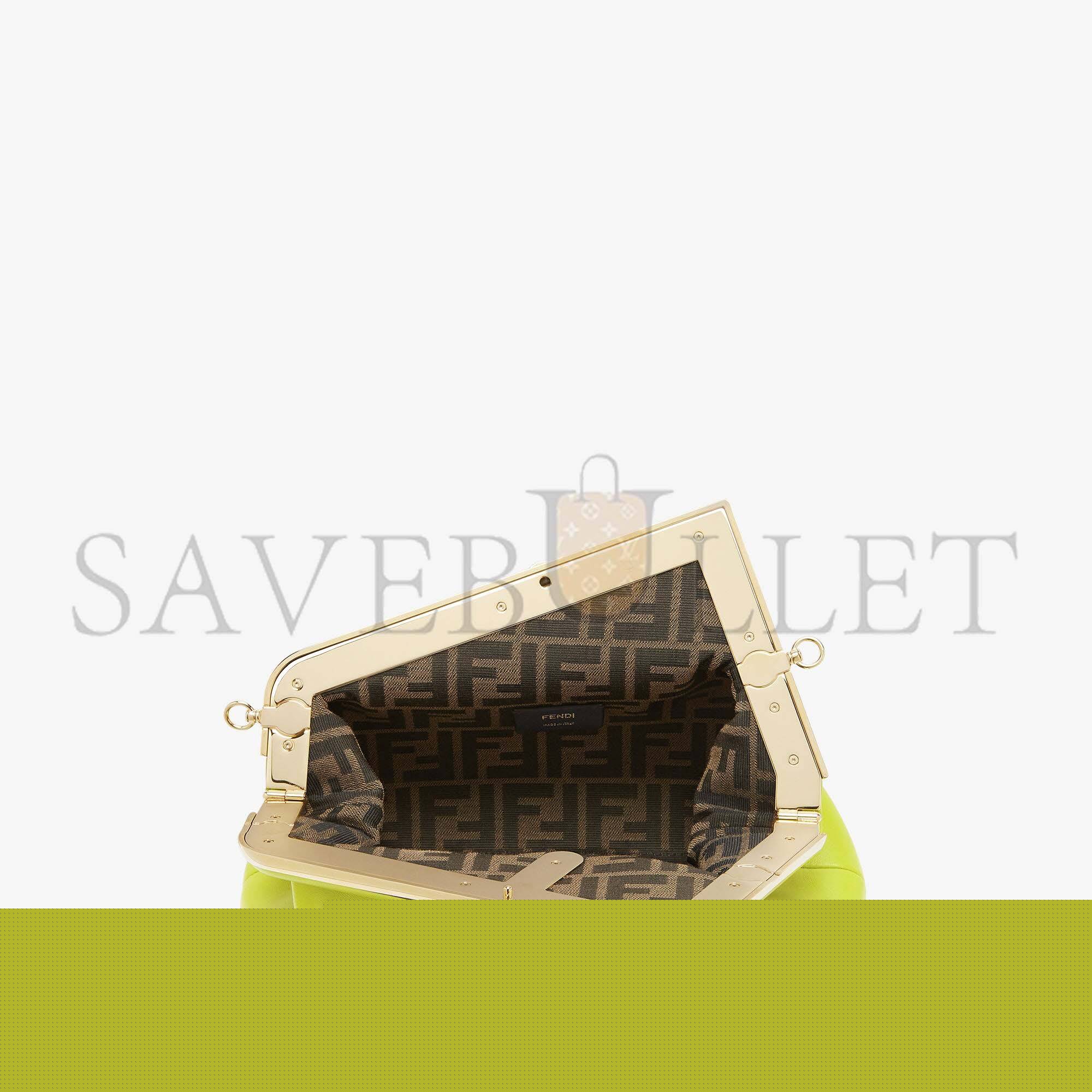FENDI FIRST MIDI - ACID GREEN LEATHER BAG8BP137ABVEF1JCP (32.5*23.5*15cm)