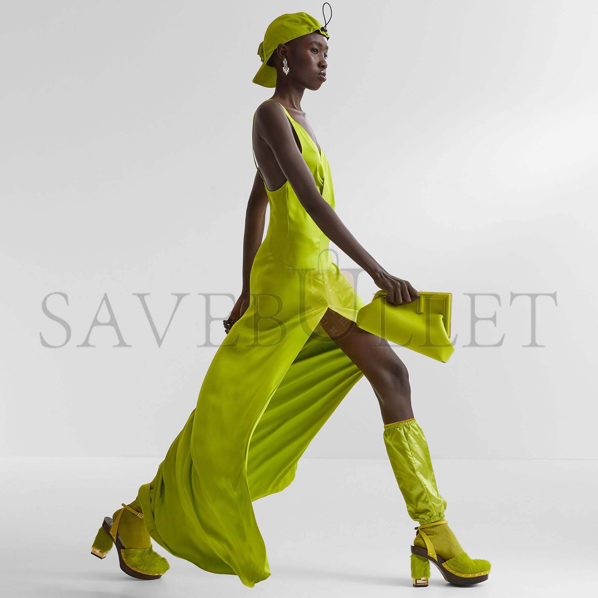 FENDI FIRST MIDI - ACID GREEN LEATHER BAG8BP137ABVEF1JCP (32.5*23.5*15cm)