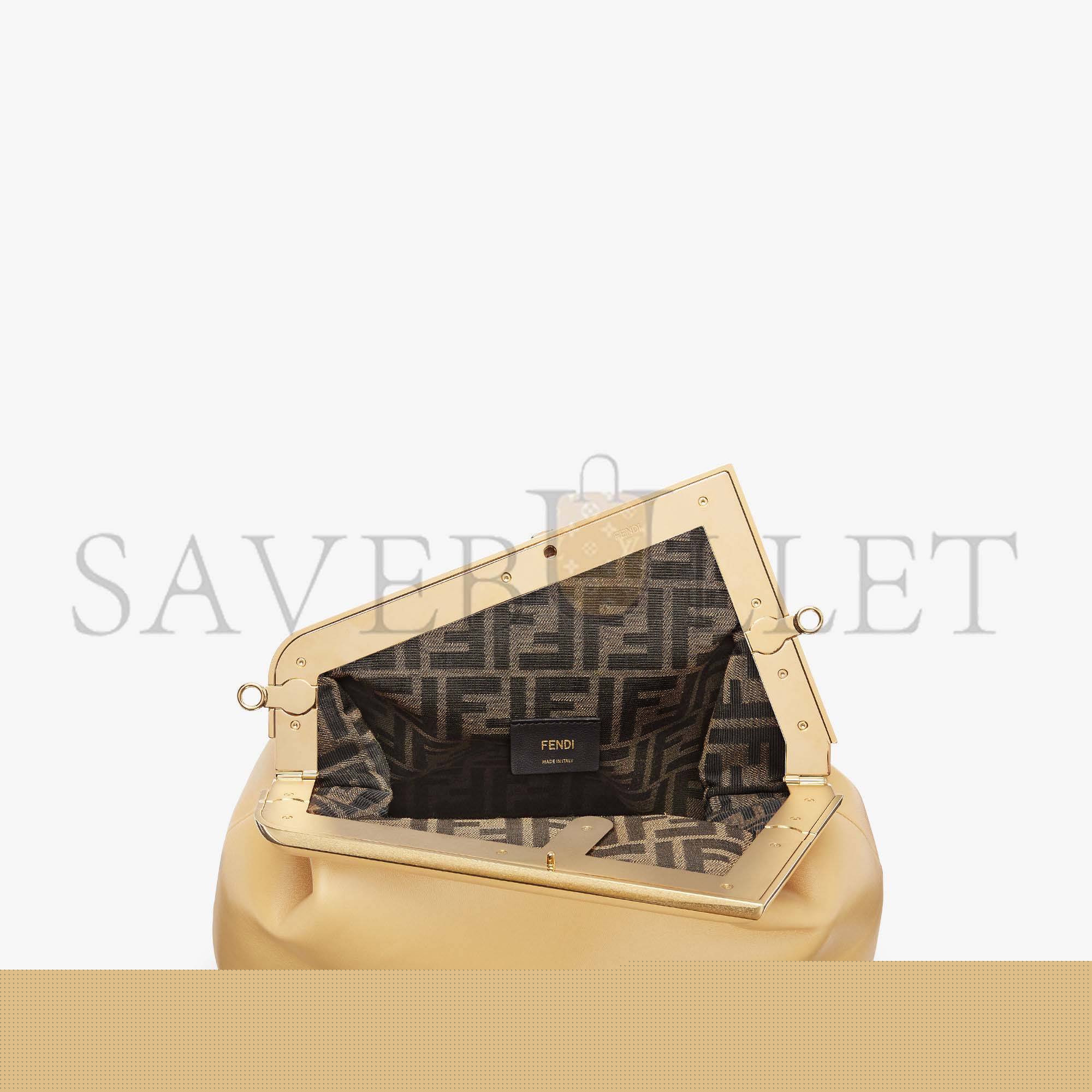 FENDI FIRST MEDIUM - SAND-COLORED LEATHER BAG 8BP127ABVEF1I2A (32.5*23.5*15cm)