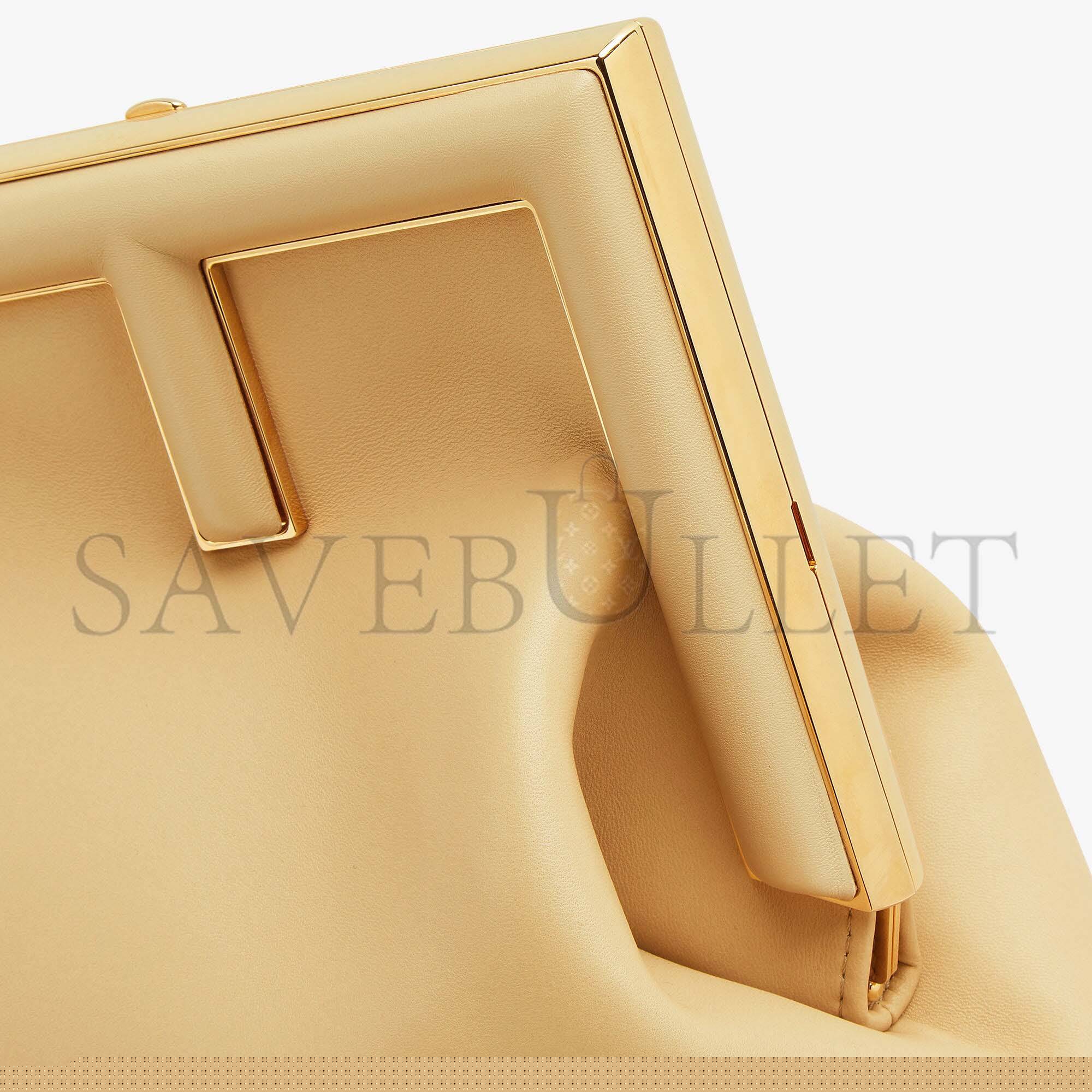 FENDI FIRST MEDIUM - SAND-COLORED LEATHER BAG 8BP127ABVEF1I2A (32.5*23.5*15cm)