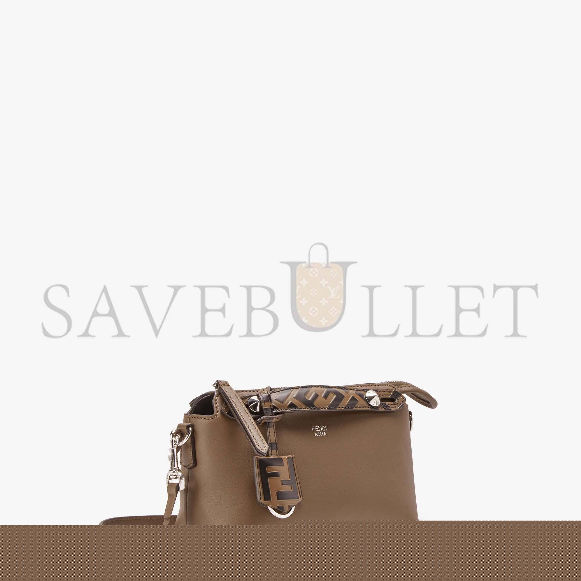 FENDI BY THE WAY MINI - SMALL BROWN LEATHER BOSTON BAG 8BL145A6COF0H3C (21*12.5*9.5cm)