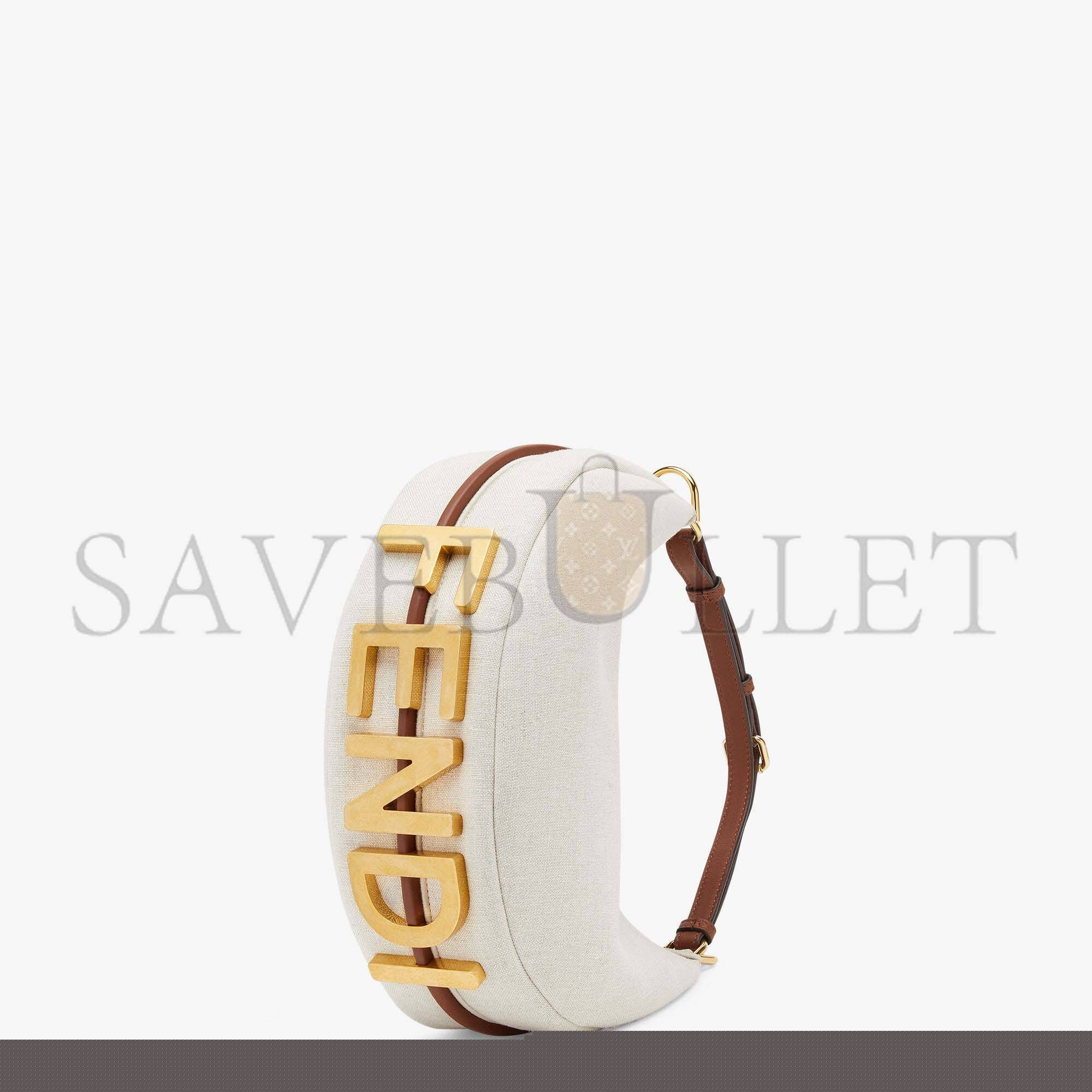 MEDIUM FENDI GRAPHY SMALL - WHITE CANVAS BAG 8BR798AKK1F1I3N (29*24.5*10cm)