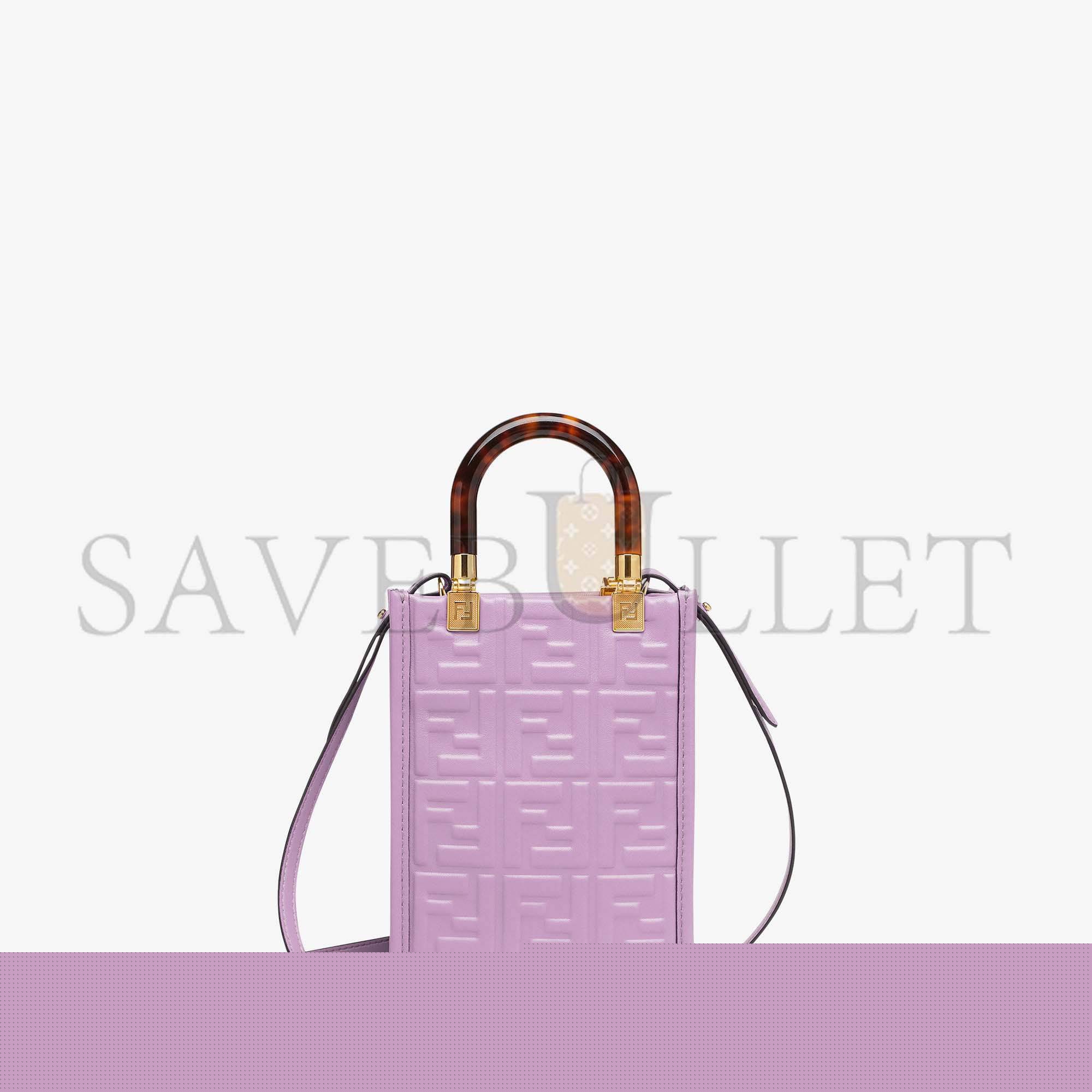FENDI MINI SUNSHINE SHOPPER - PURPLE LEATHER MINI-BAG 8BS051AMCIF1JCO (18*13*6.5cm)