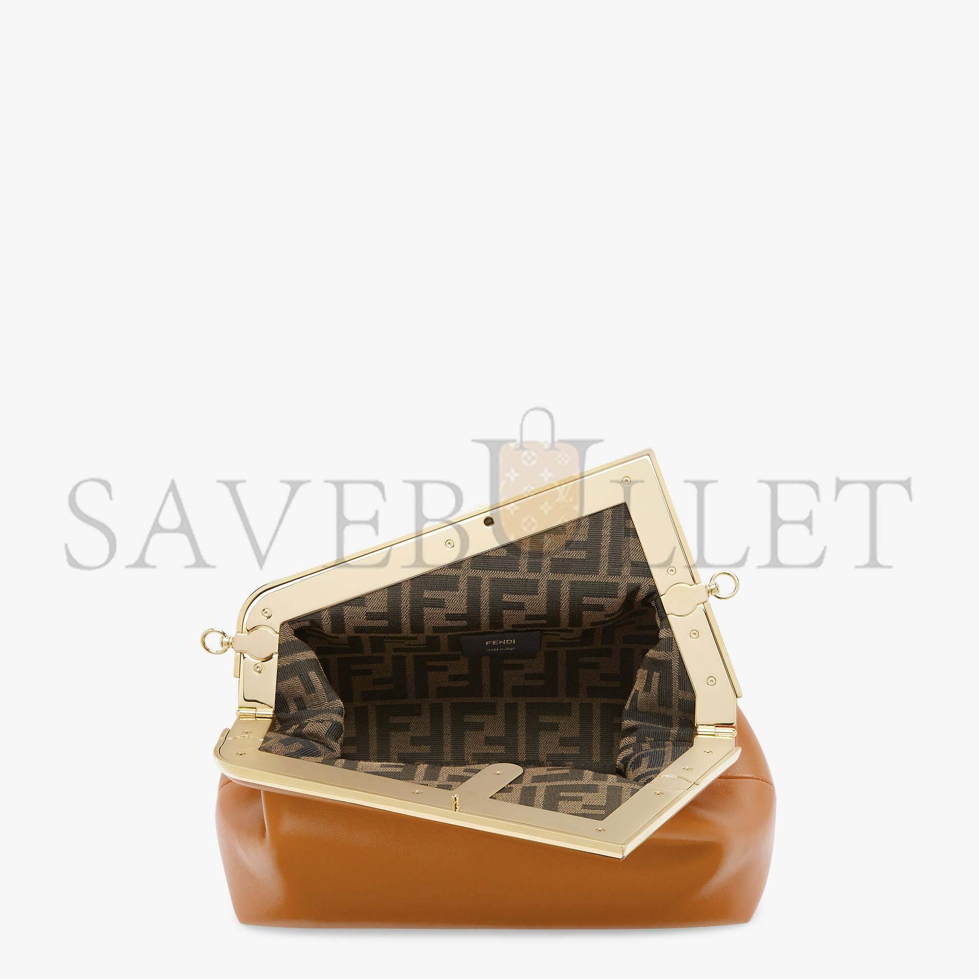 FENDI FIRST MIDI - BROWN LEATHER BAG 8BP137ABVEF0NYJ (32.5*23.5*15cm)