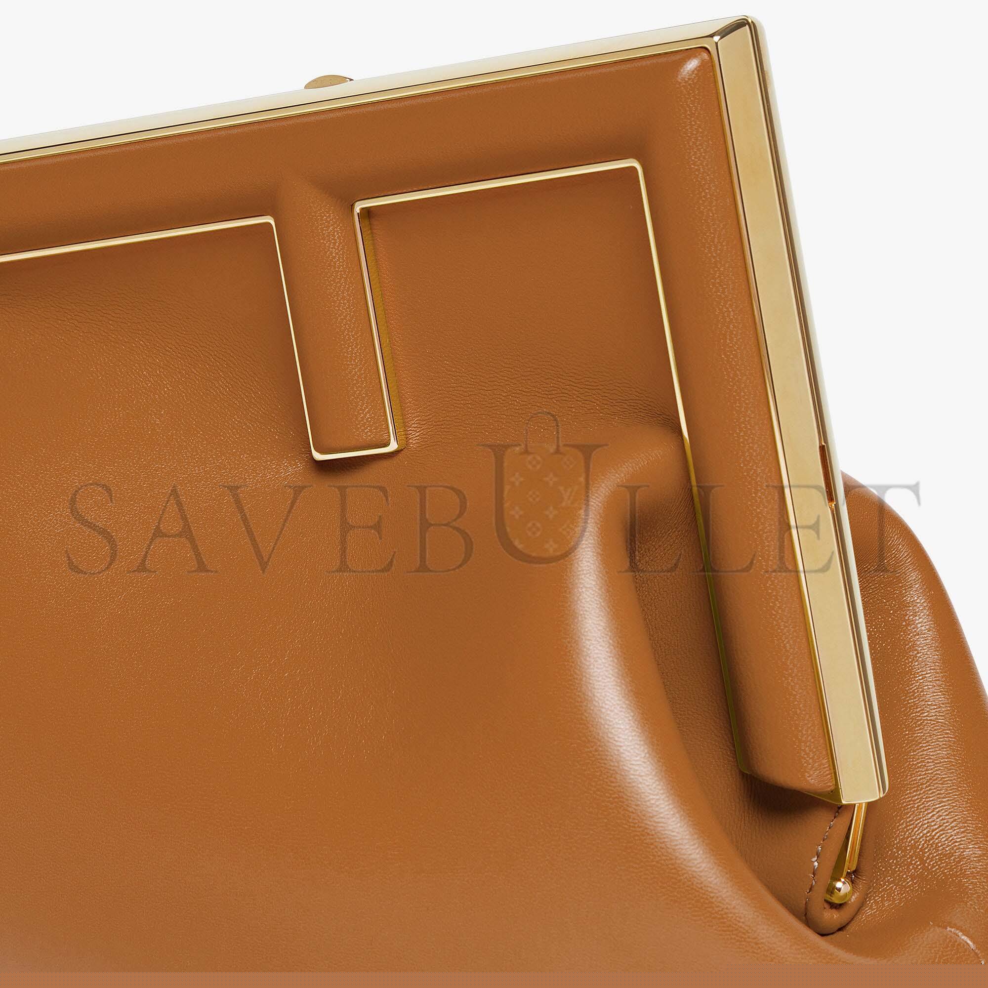 FENDI FIRST MIDI - BROWN LEATHER BAG 8BP137ABVEF0NYJ (32.5*23.5*15cm)