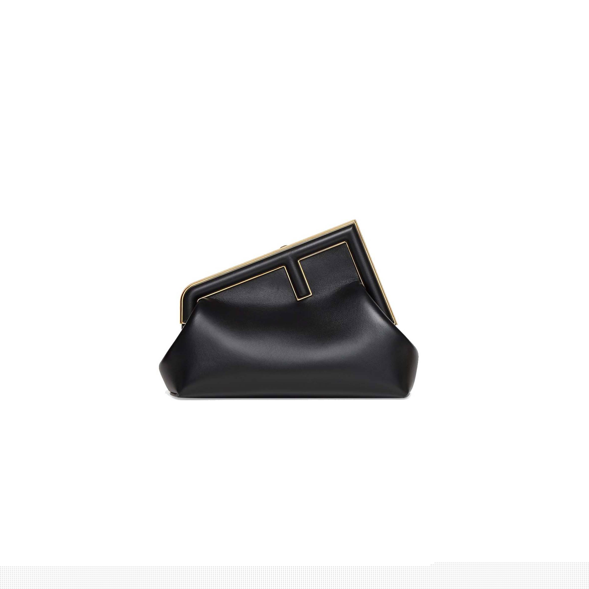 FENDI FIRST MIDI - BLACK LEATHER BAG 8BP137ABVEF0KUR (32.5*23.5*15cm)