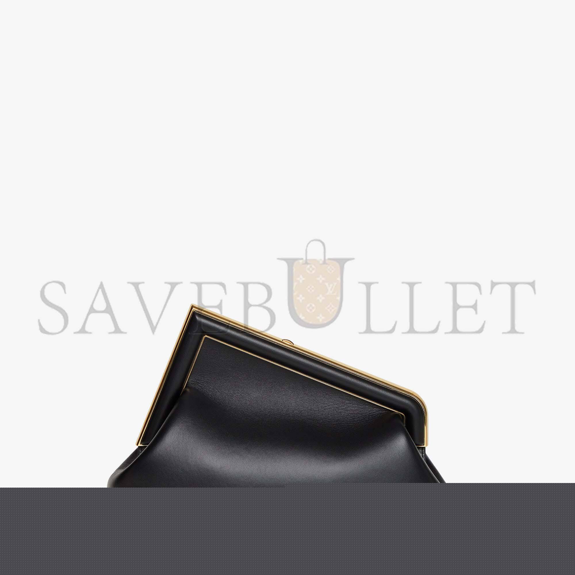 FENDI FIRST MIDI - BLACK LEATHER BAG 8BP137ABVEF0KUR (32.5*23.5*15cm)