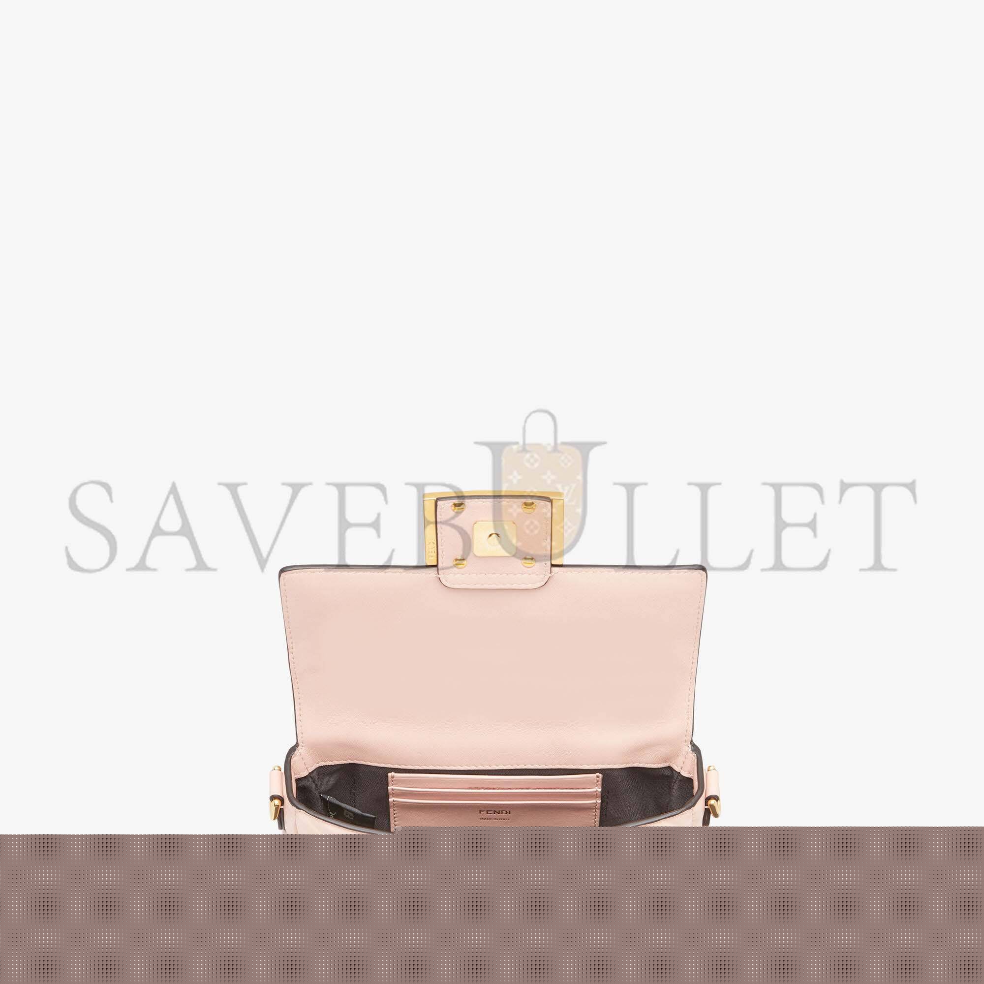 FENDI BAGUETTE MINI - PINK NAPPA LEATHER BAG 8BS017A72VF1JCJ (19*11.5*4cm)