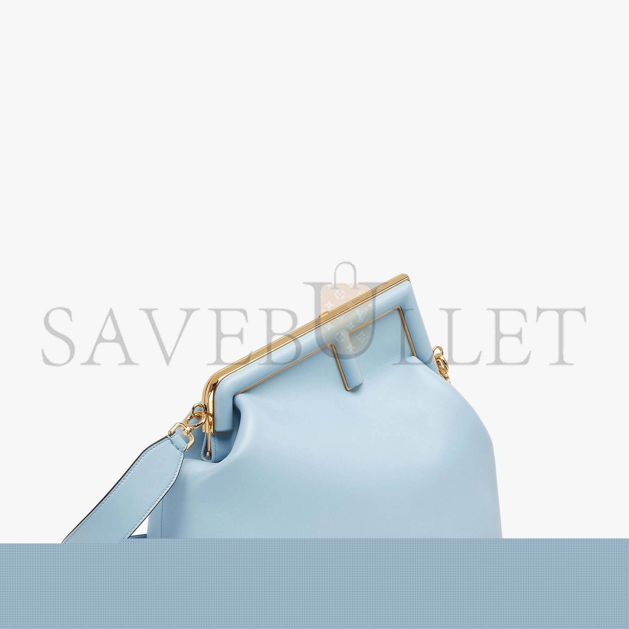 FENDI FIRST MEDIUM - LIGHT BLUE LEATHER BAG 8BP127ABVEF1993 (32.5*23.5*15cm)