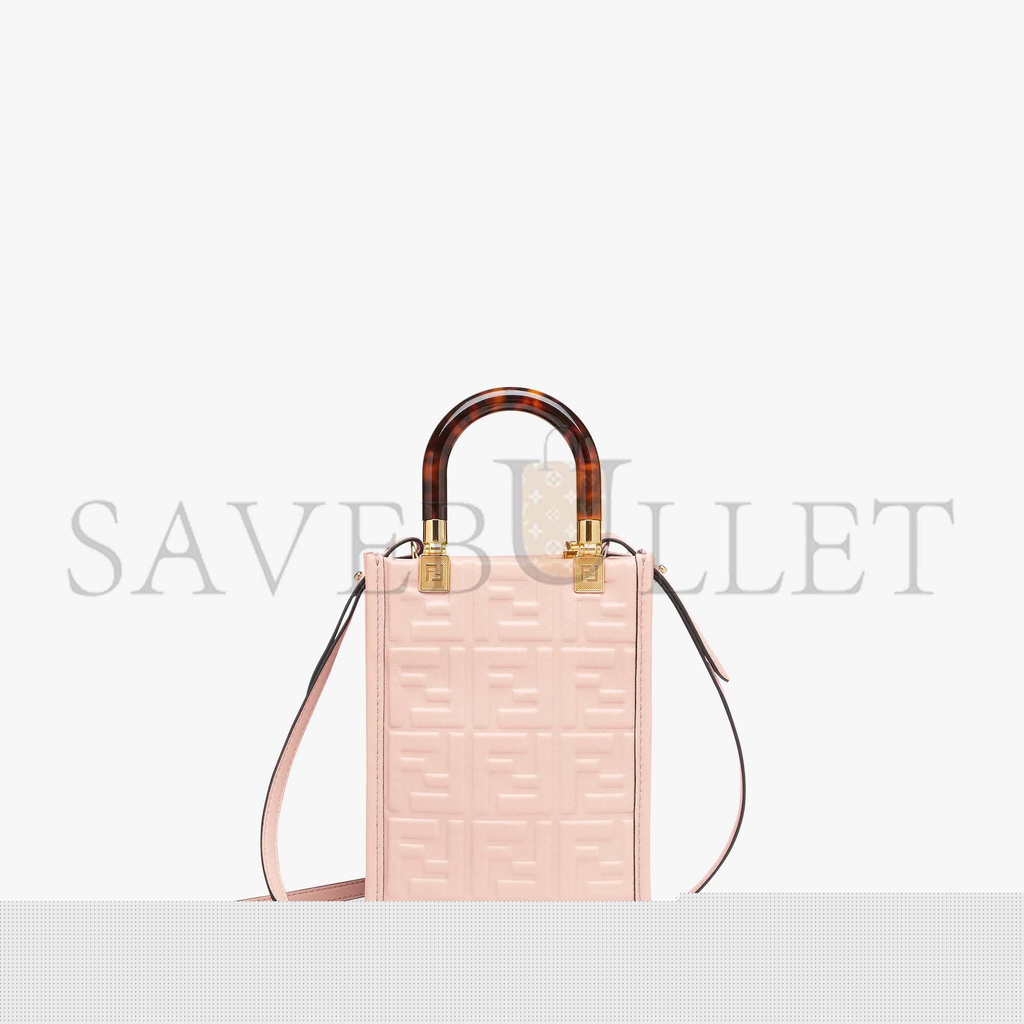 FENDI MINI SUNSHINE SHOPPER - PINK LEATHER MINI-BAG 8BS051AMCIF0J2F (18*13*6.5cm)