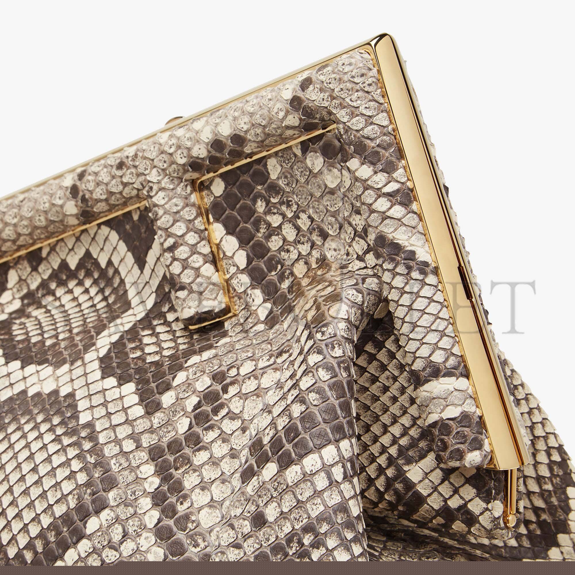 FENDI FIRST MEDIUM - WHITE PYTHON LEATHER BAG 8BP127AH97F1FEH (32.5*23.5*15cm)