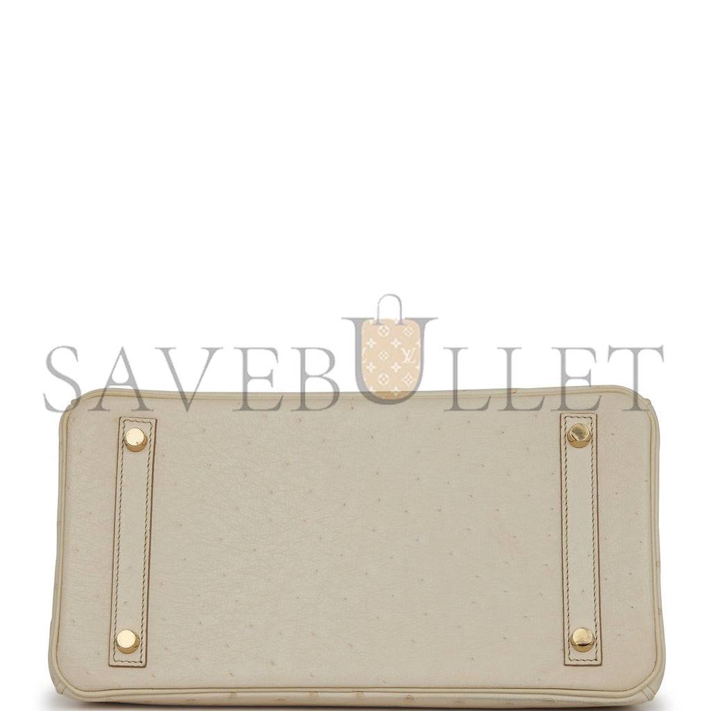 HERMES MASTER BIRKIN 30 OSTRICH PALLADIUM HARDWARE (30*22*16cm)