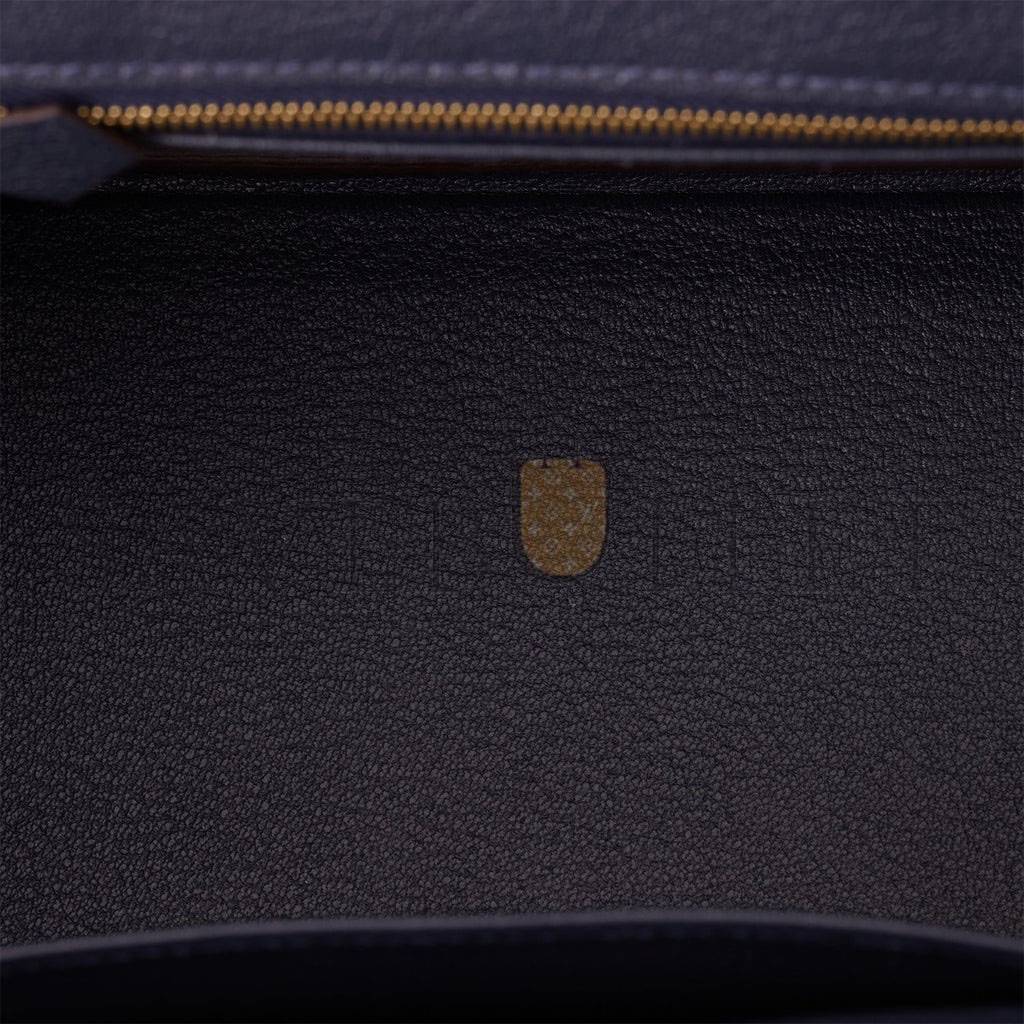 HERMES SPECIAL ORDER (HSS) BIRKIN 25 BLEU DU NORD AND BLEU NUIT TOGO PERMABRASS HARDWARE HANDMADE (25cm)