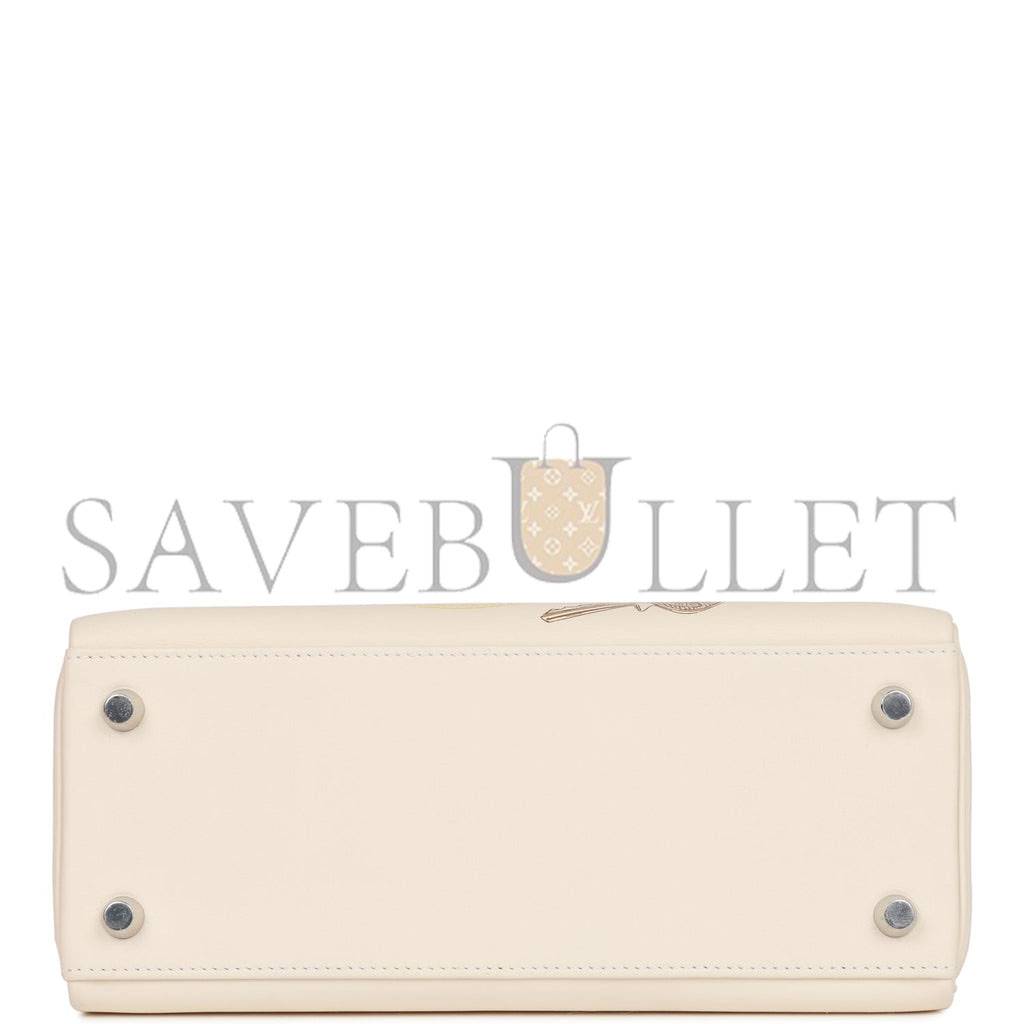 HERMES KELLY 25 SWIFT PALLADIUM HARDWARE (25*17*7cm)