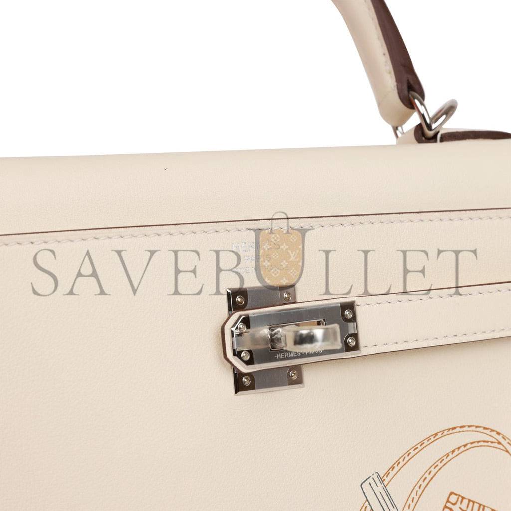 HERMES KELLY 25 SWIFT PALLADIUM HARDWARE (25*17*7cm)