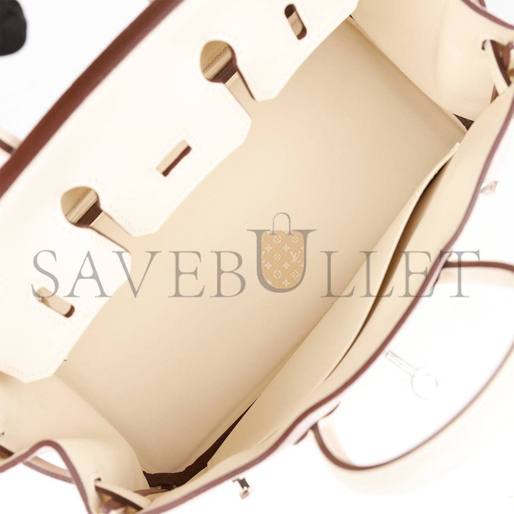 HERMES BIRKIN 25 SWIFT AND SUEDE PALLADIUM HARDWARE (25*20*13cm)