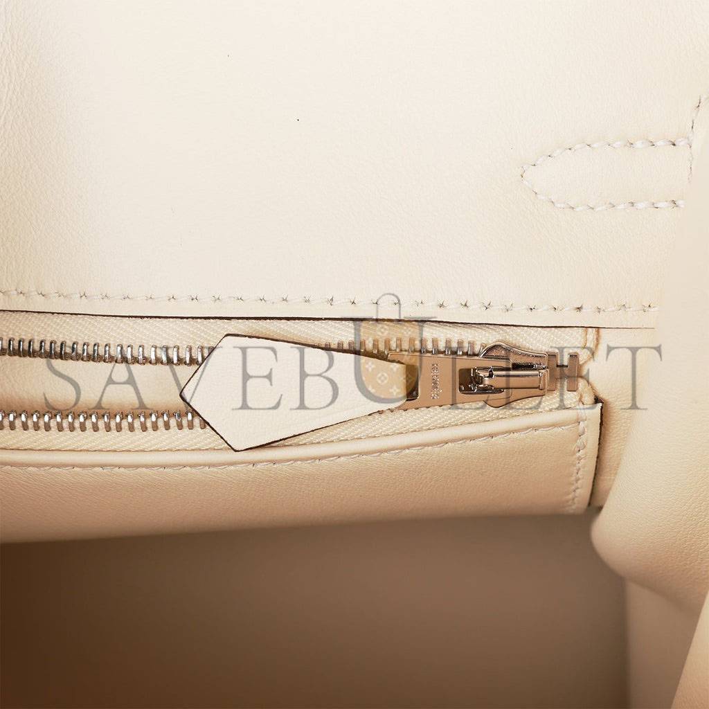 HERMES BIRKIN 25 SWIFT AND SUEDE PALLADIUM HARDWARE (25*20*13cm)