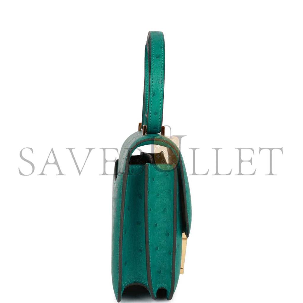 HERMES MASTER CONSTANCE 18 VERT VERONE OSTRICH GOLD HARDWARE 39873610481758 (18cm)