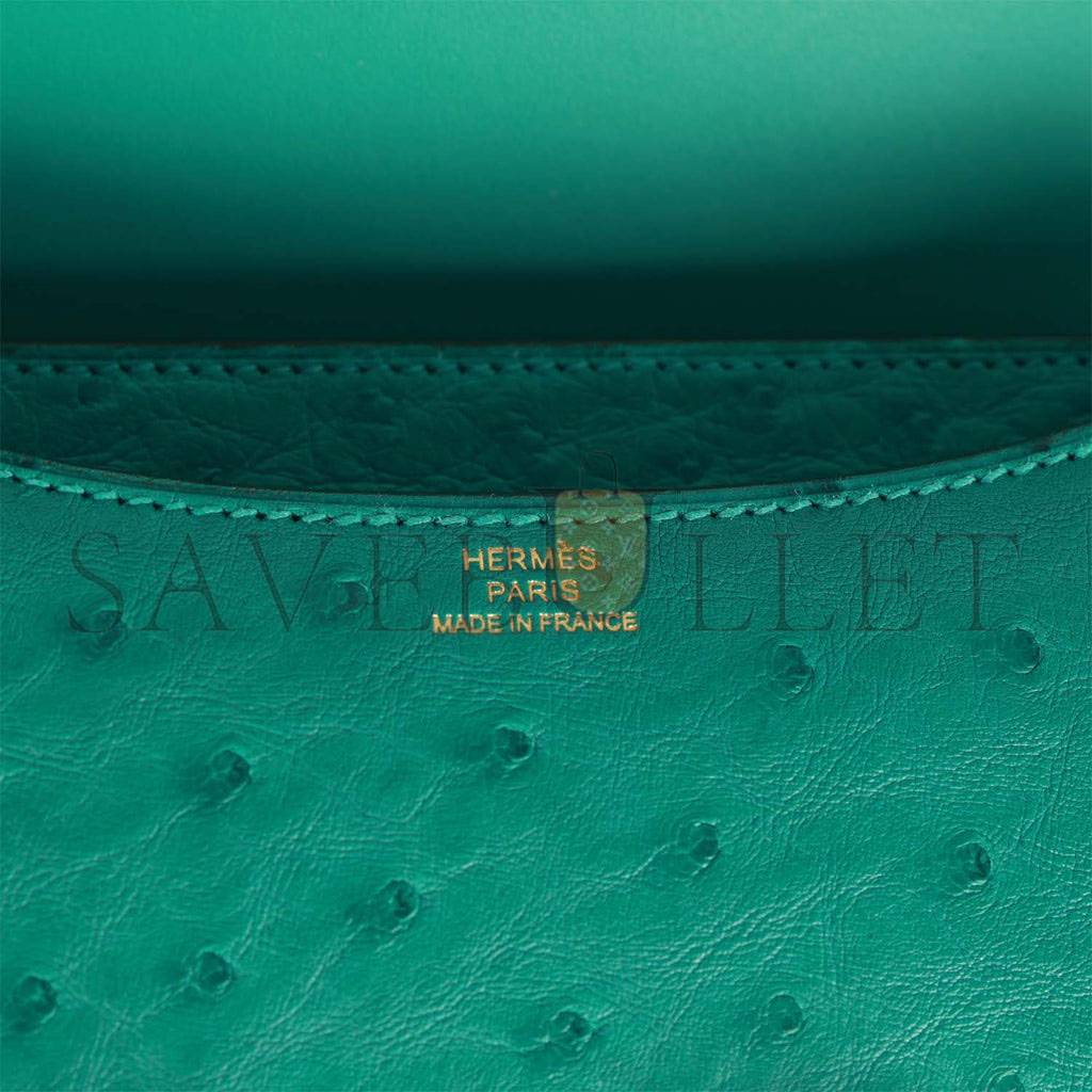 HERMES MASTER CONSTANCE 18 VERT VERONE OSTRICH GOLD HARDWARE 39873610481758 (18cm)