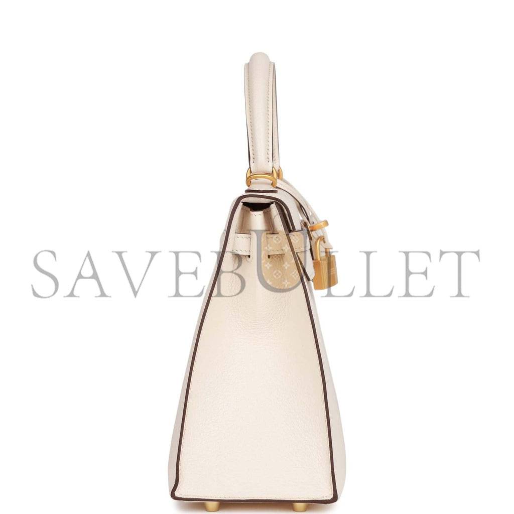 HERMES KELLY 25 SELLIER EPSOM BRUSHED GOLD HARDWARE (25*17*7cm)