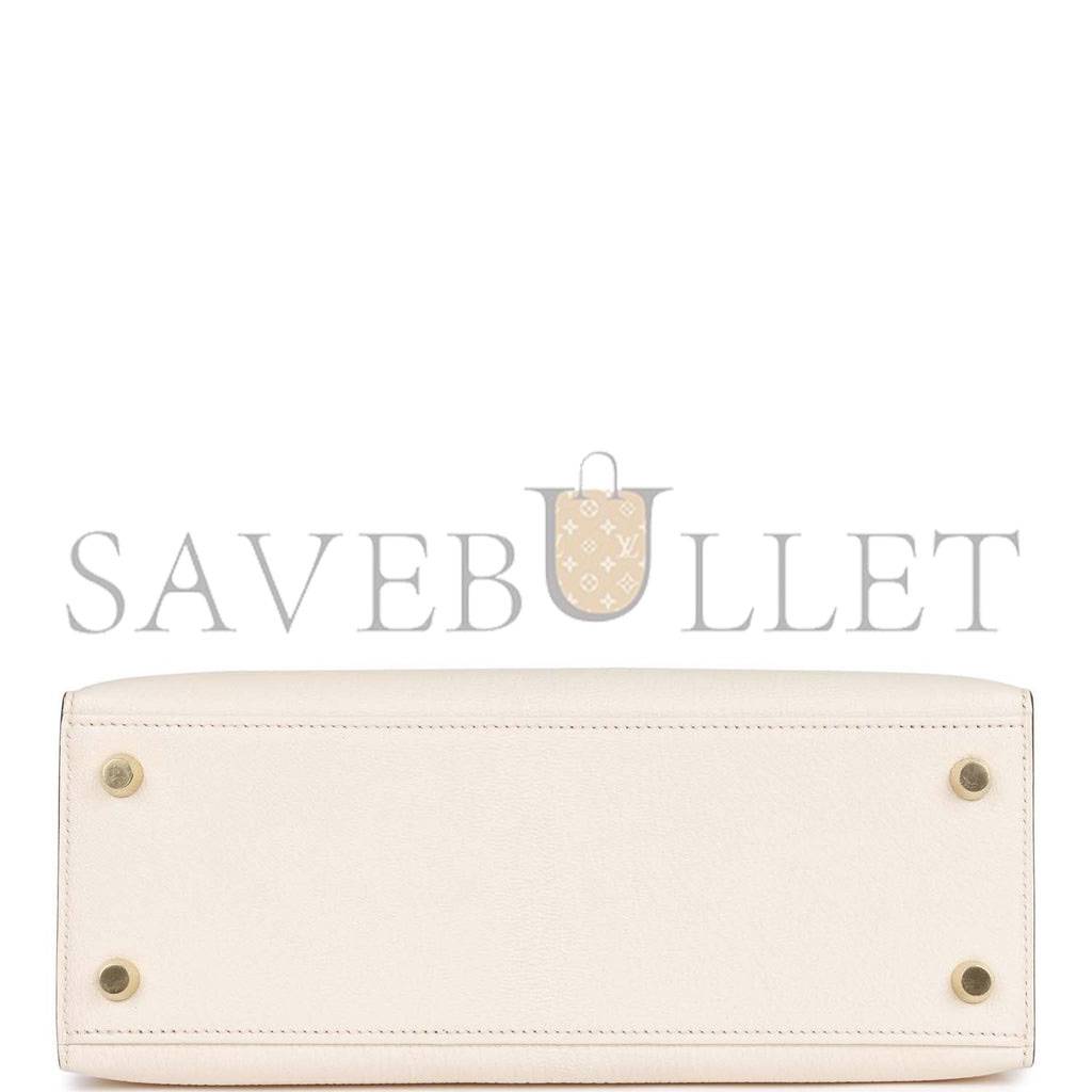 HERMES KELLY 25 SELLIER EPSOM BRUSHED GOLD HARDWARE (25*17*7cm)