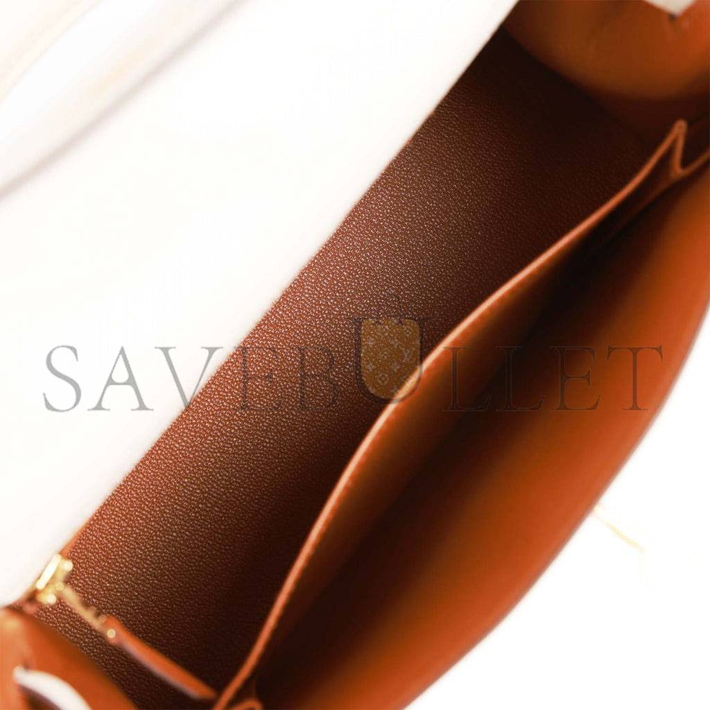 HERMES KELLY 25 SELLIER EPSOM BRUSHED GOLD HARDWARE (25*17*7cm)