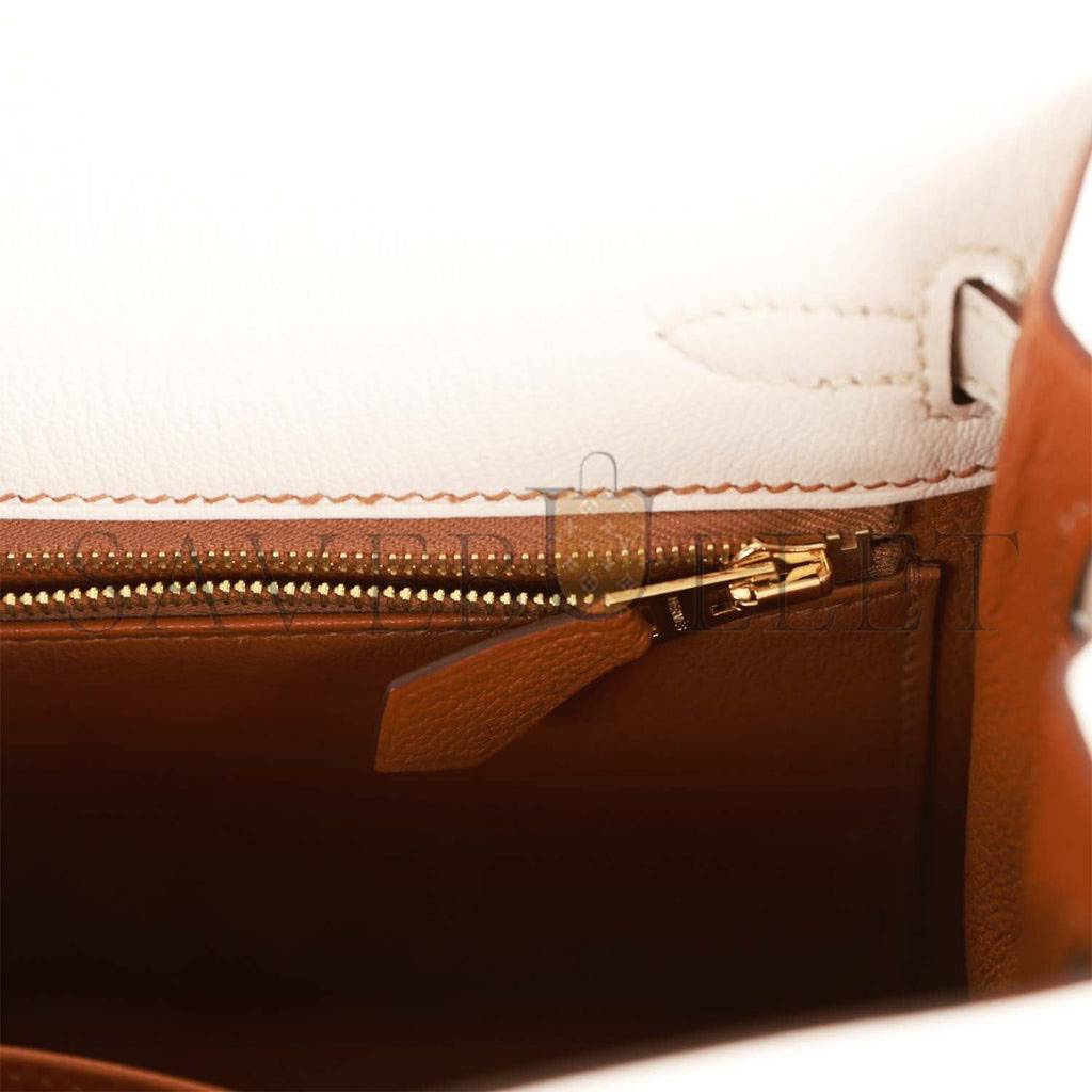 HERMES KELLY 25 SELLIER EPSOM BRUSHED GOLD HARDWARE (25*17*7cm)