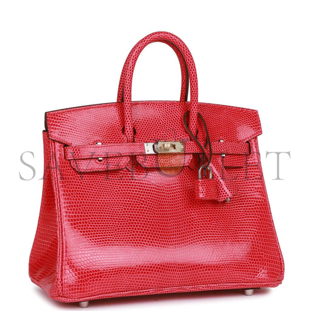 HERMES MASTER BIRKIN 25 LIZARD PALLADIUM HARDWARE (25*20*13cm)