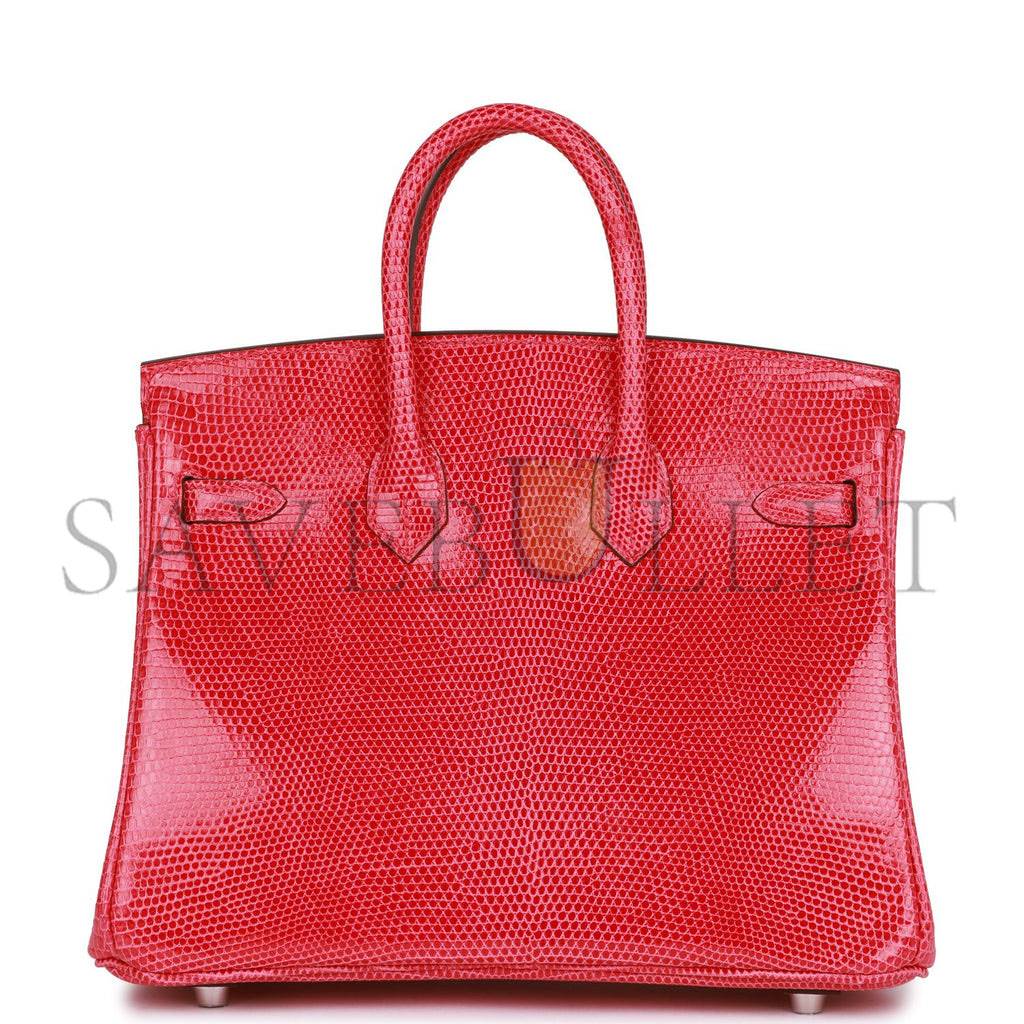 HERMES MASTER BIRKIN 25 LIZARD PALLADIUM HARDWARE (25*20*13cm)