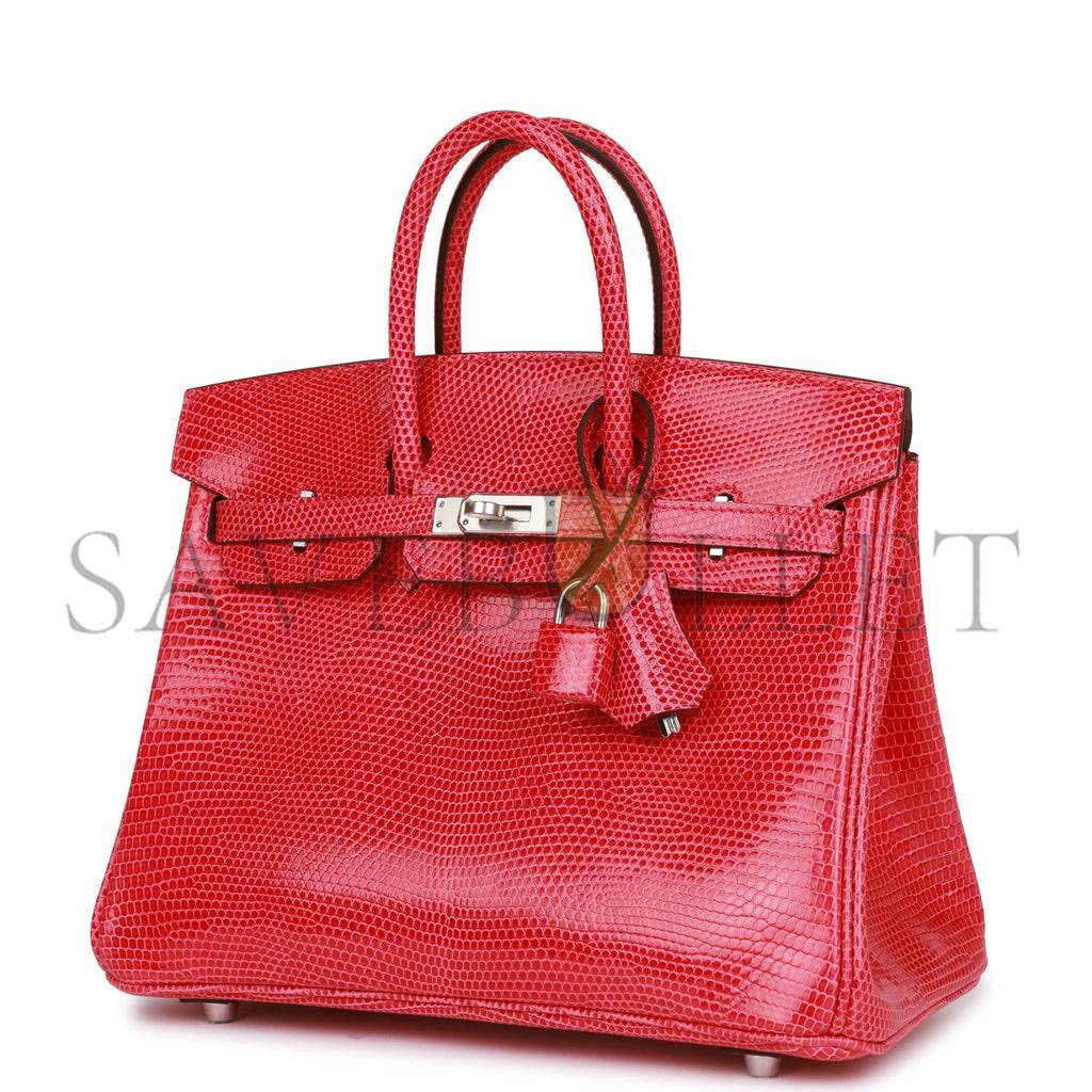 HERMES MASTER BIRKIN 25 LIZARD PALLADIUM HARDWARE (25*20*13cm)