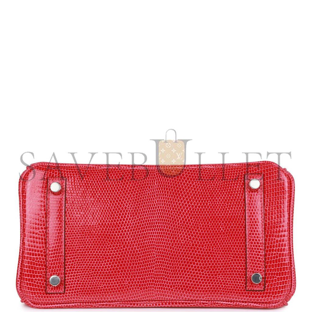 HERMES MASTER BIRKIN 25 LIZARD PALLADIUM HARDWARE (25*20*13cm)