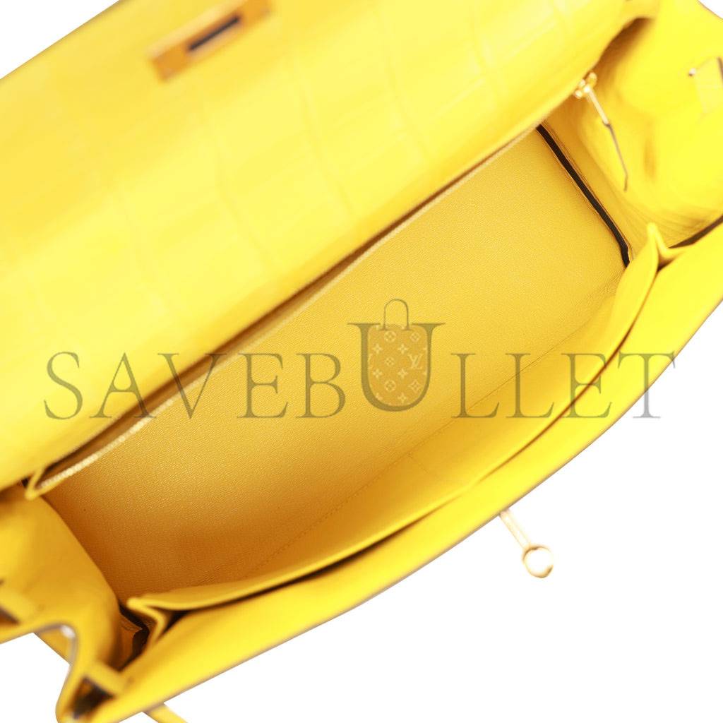 HERMES MASTER KELLY 32 MATTE NILE CROCODILE GOLD HARDWARE (32*23*10.5cm)