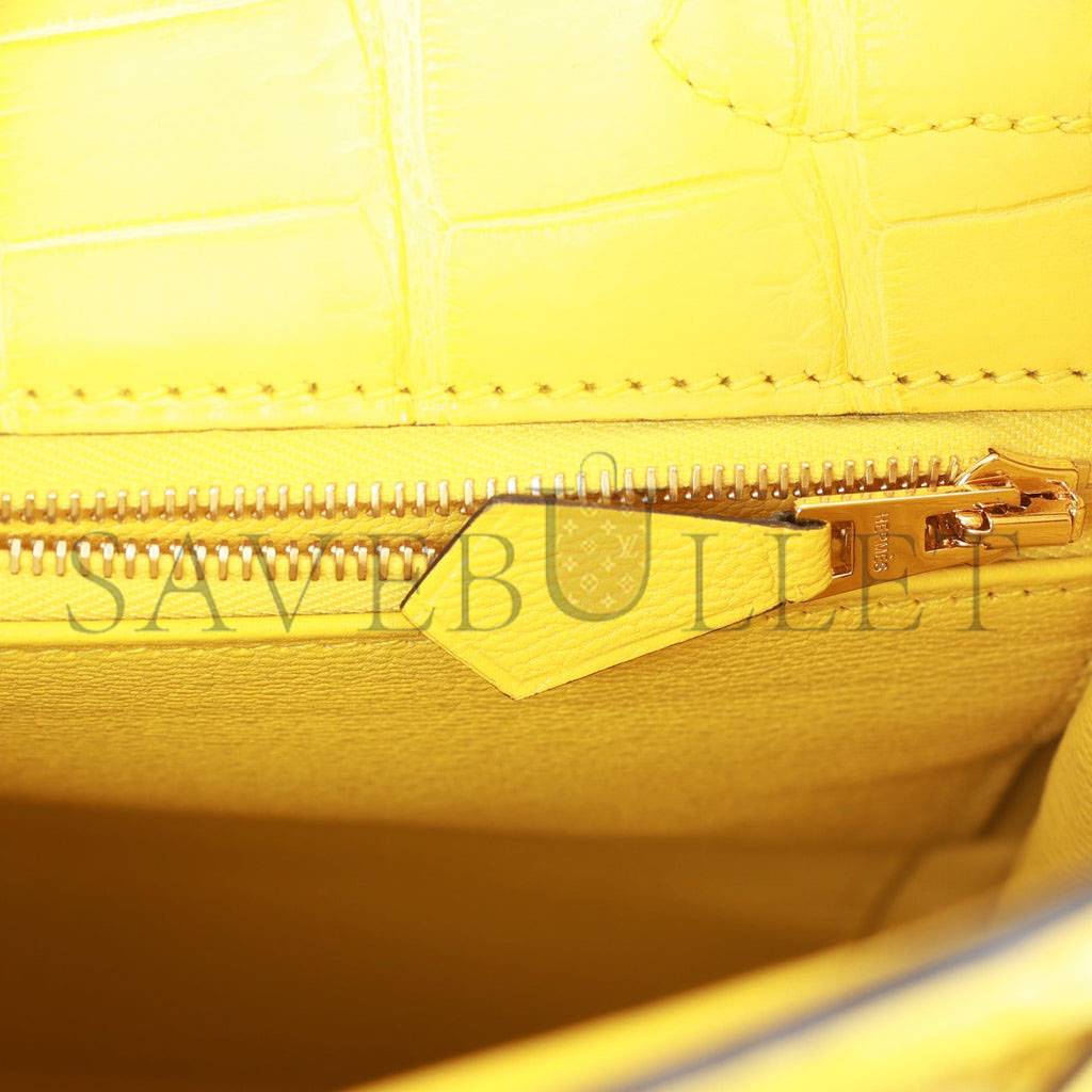 HERMES MASTER KELLY 32 MATTE NILE CROCODILE GOLD HARDWARE (32*23*10.5cm)