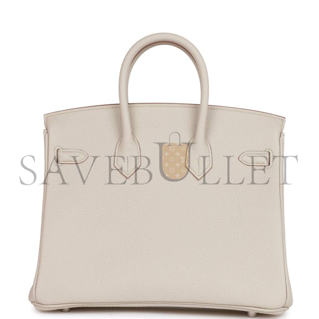 HERMES BIRKIN 25 TOGO PALLADIUM HARDWARE (25*20*13cm)