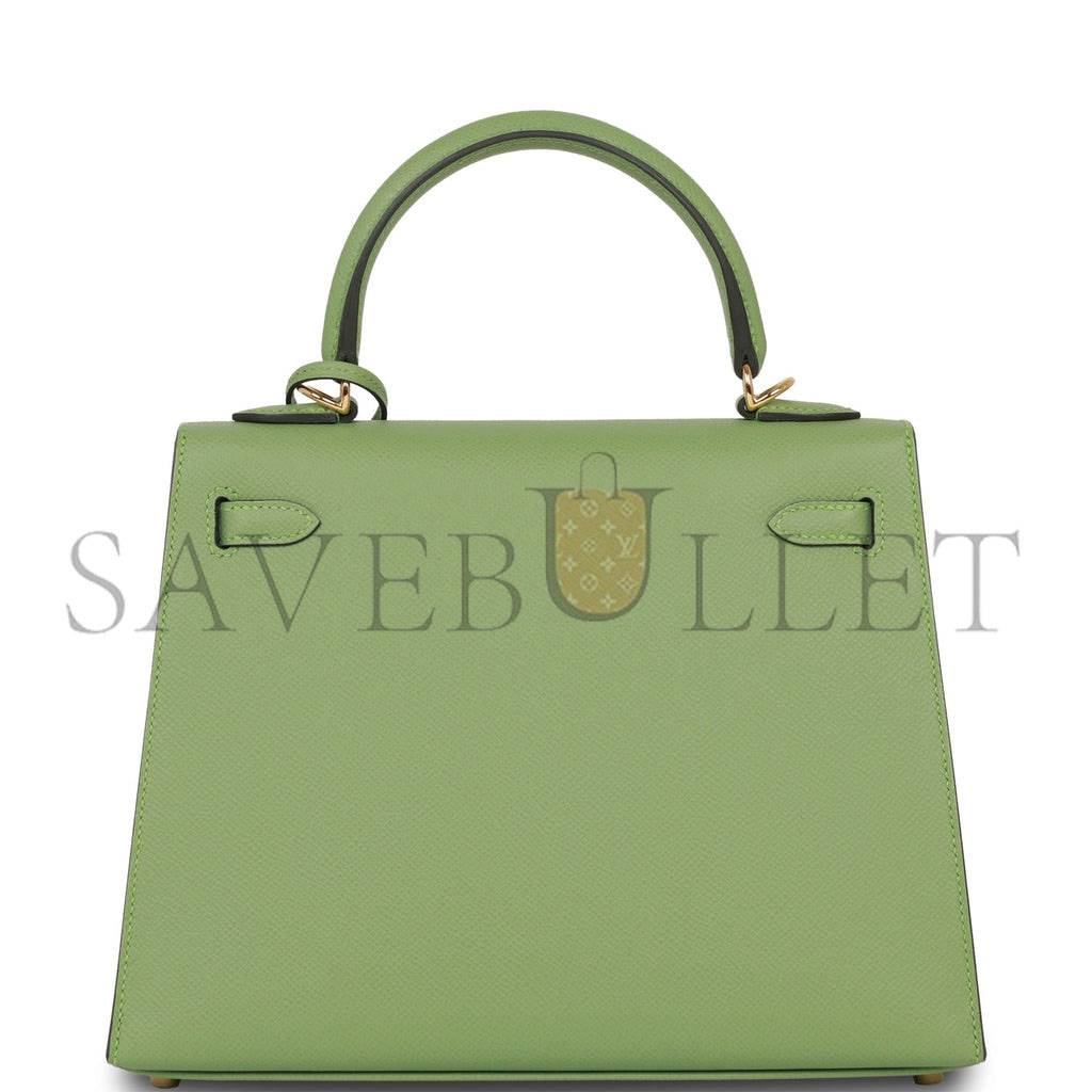 HERMES KELLY 25 EPSOM GOLD HARDWARE (25*17*7cm)