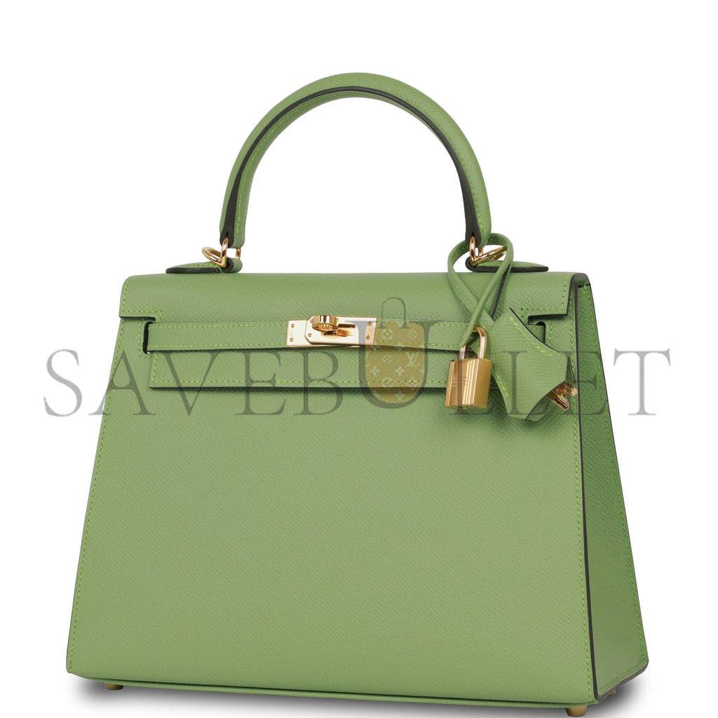 HERMES KELLY 25 EPSOM GOLD HARDWARE (25*17*7cm)