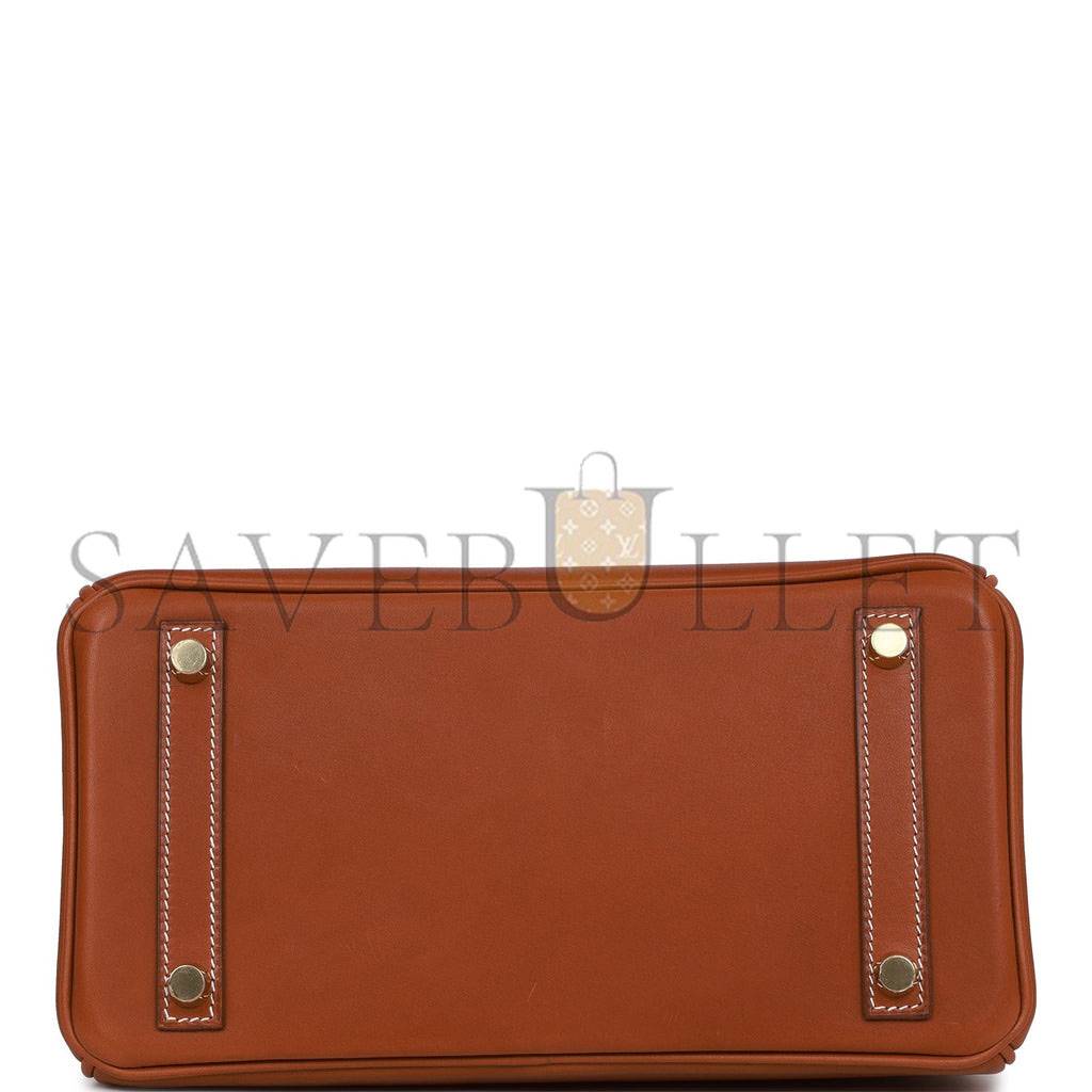 HERMES BIRKIN 25 FAUVE BARENIA GOLD HARDWARE HANDMADE (25*20*13cm)