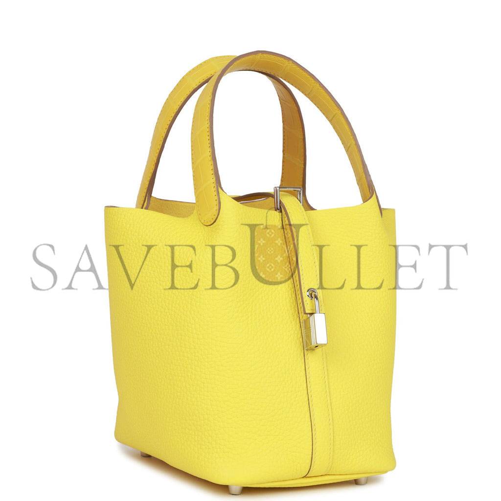 HERMES PICOTIN LOCK 18 CLEMENCE PALLADIUM HARDWARE H056289CK9R (18*18*13cm)